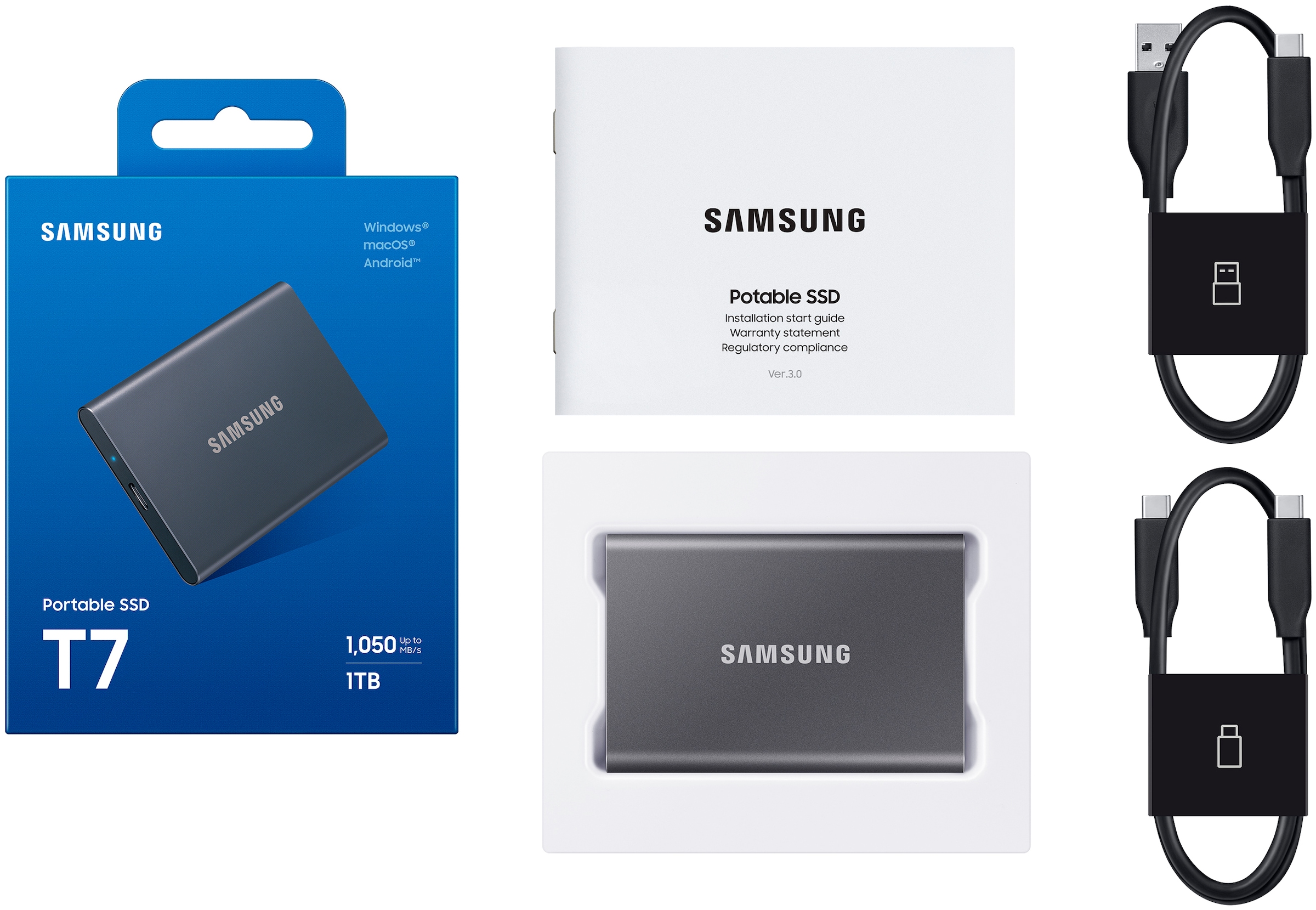 Samsung SSD-Festplatte »Portable SSD T7« 3,5 1 TB