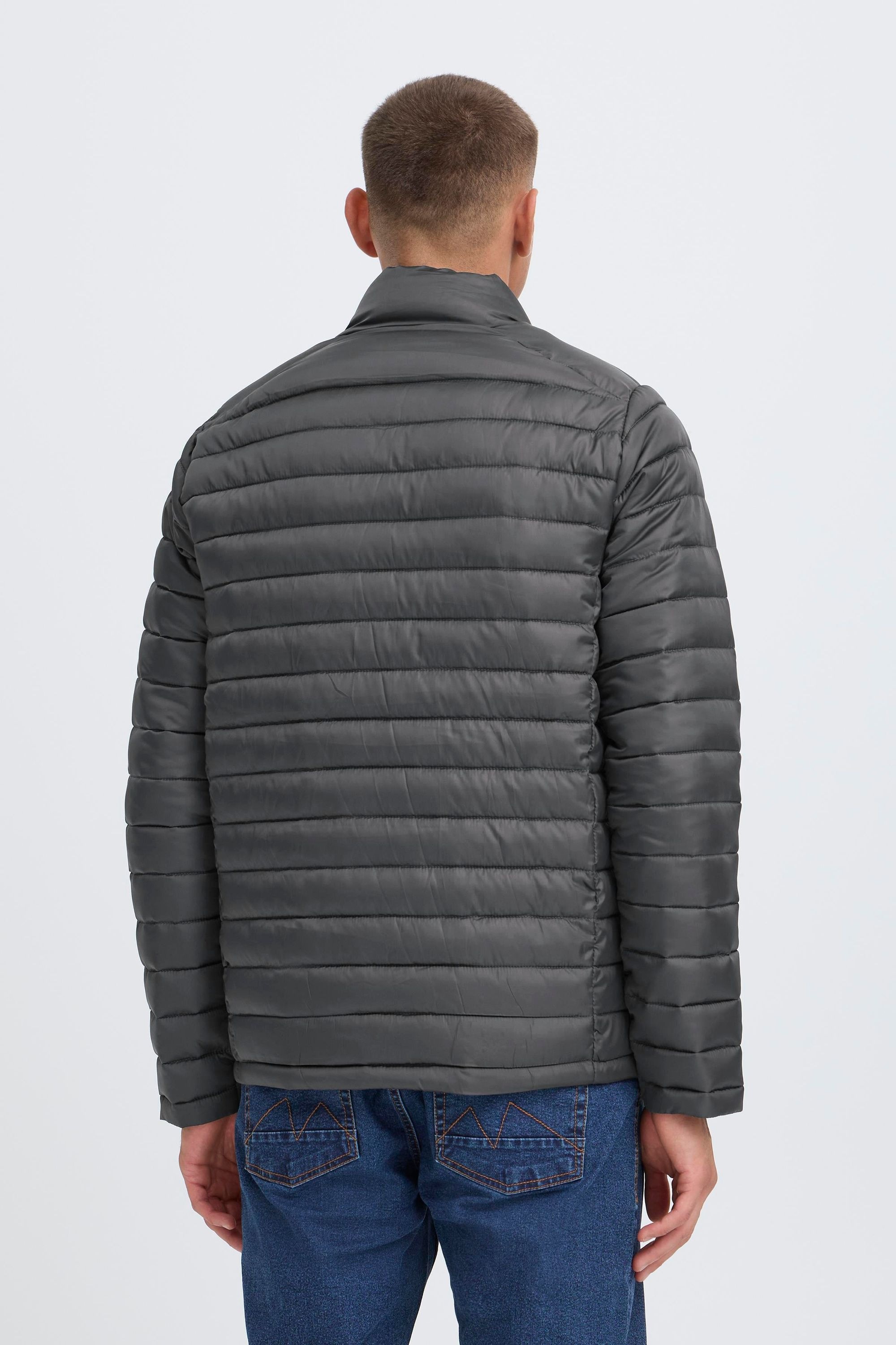 Steppjacke BLEND "Steppjacke BHRome", Herren, Gr. M, grau (forged iron), Obermaterial: 100% Polyester PES., Jacken Steppjacke 6