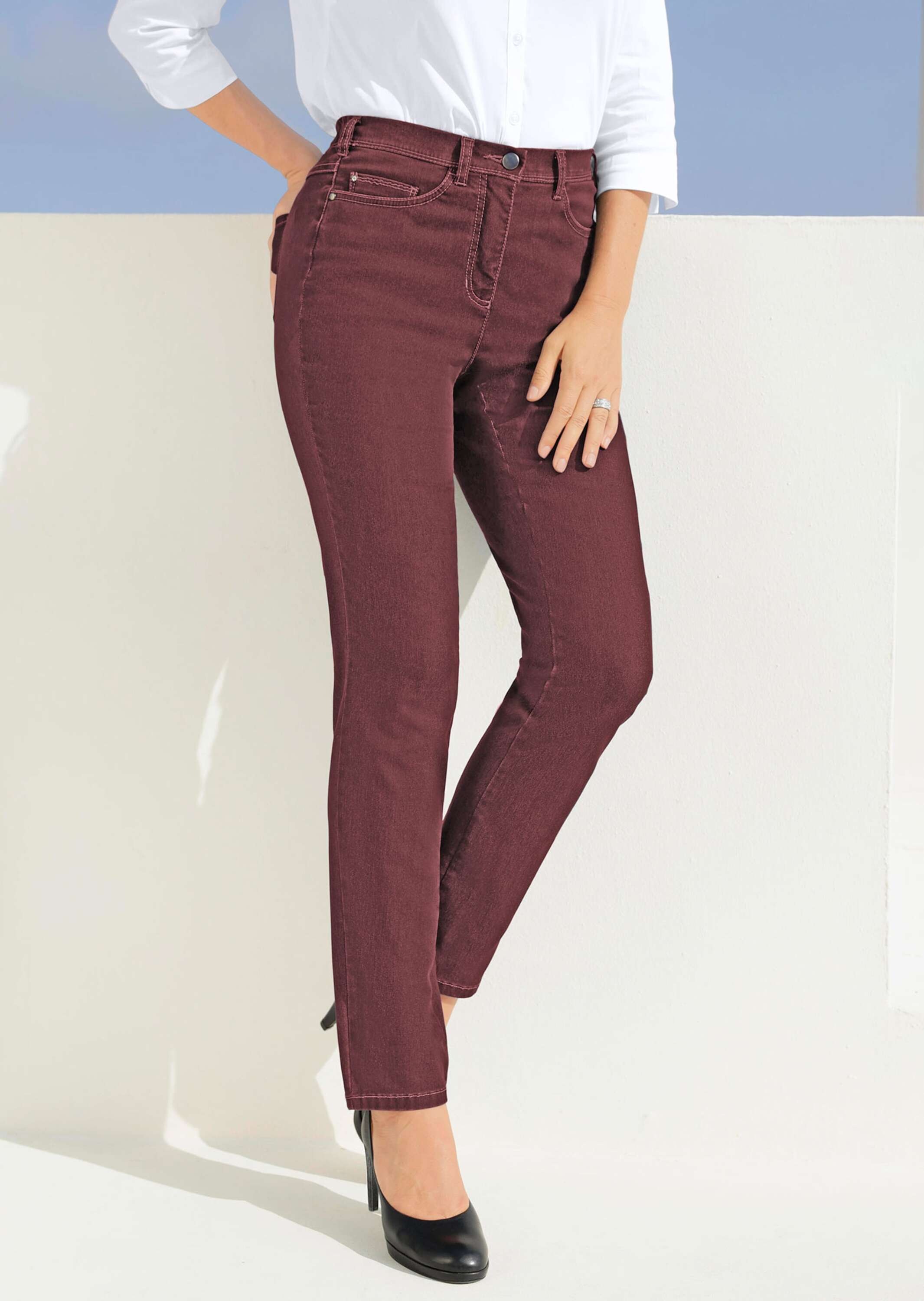 GOLDNER Regular-fit-Jeans "Kurzgröße Damen Jeans Slim Fit LOUISA, Stretch" günstig online kaufen