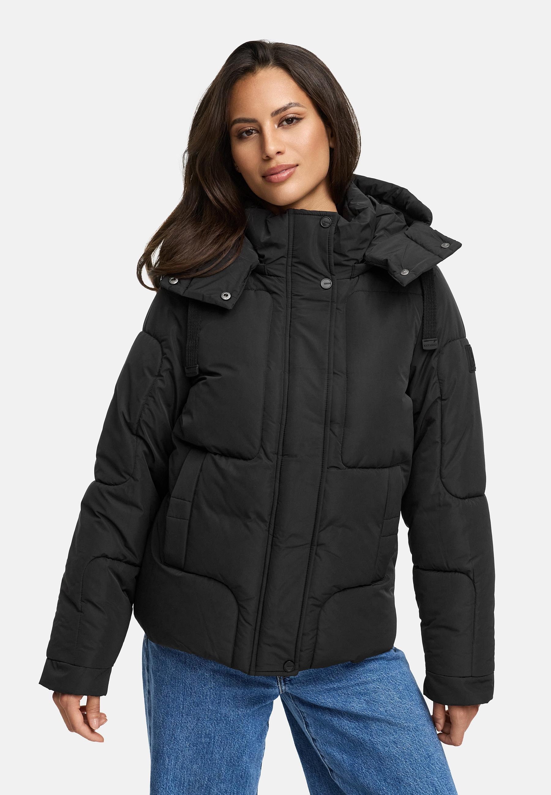 Navahoo Steppjacke »Zauberlicht 14«, mit Kapuze, Winterjacke mit abnehmbarer Kapuze und Fleece-Futter
