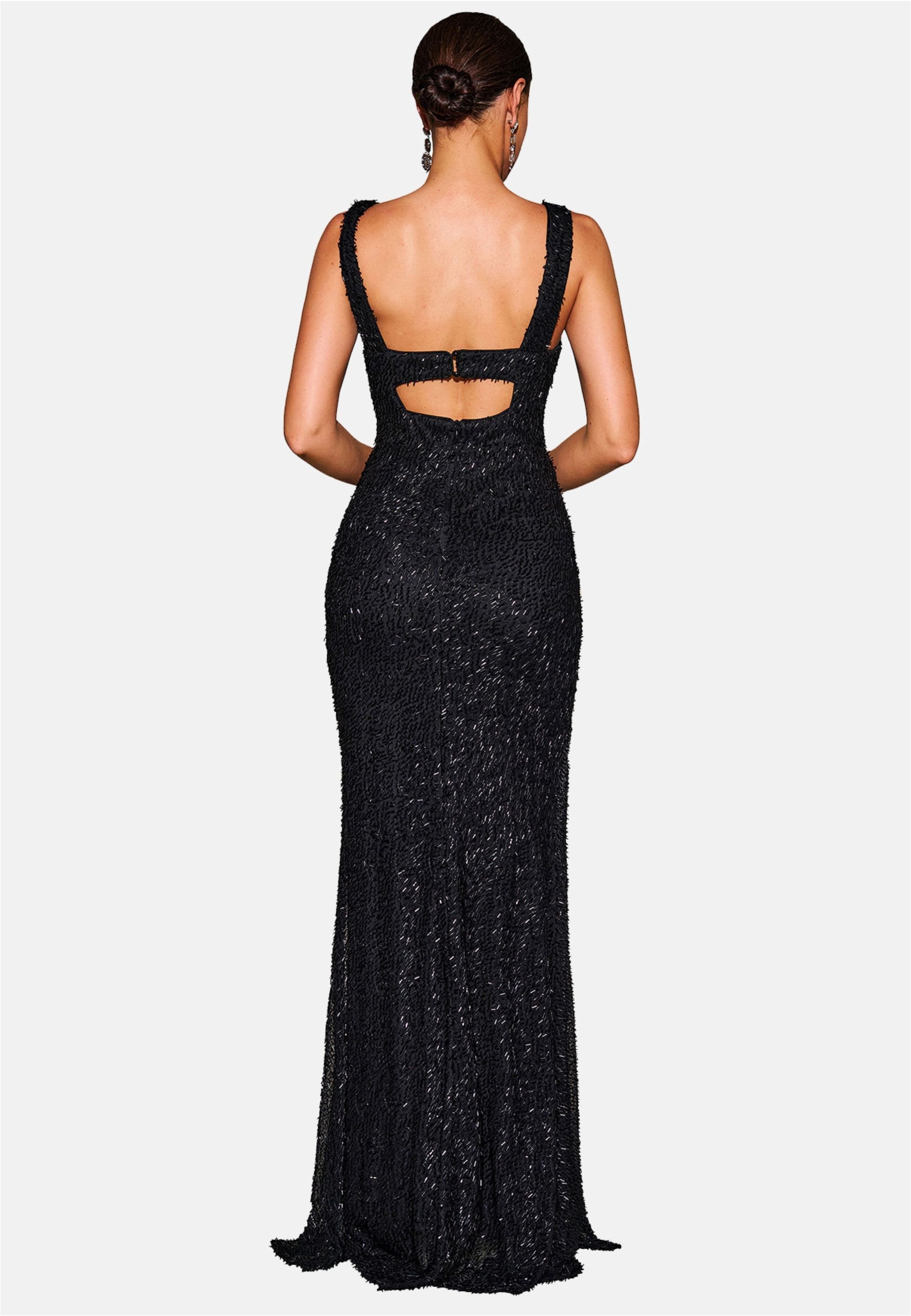 Moda Minx Jerseykleid »Freya Long Slit Dress«, mit wunderschönem Rückenausschnitt