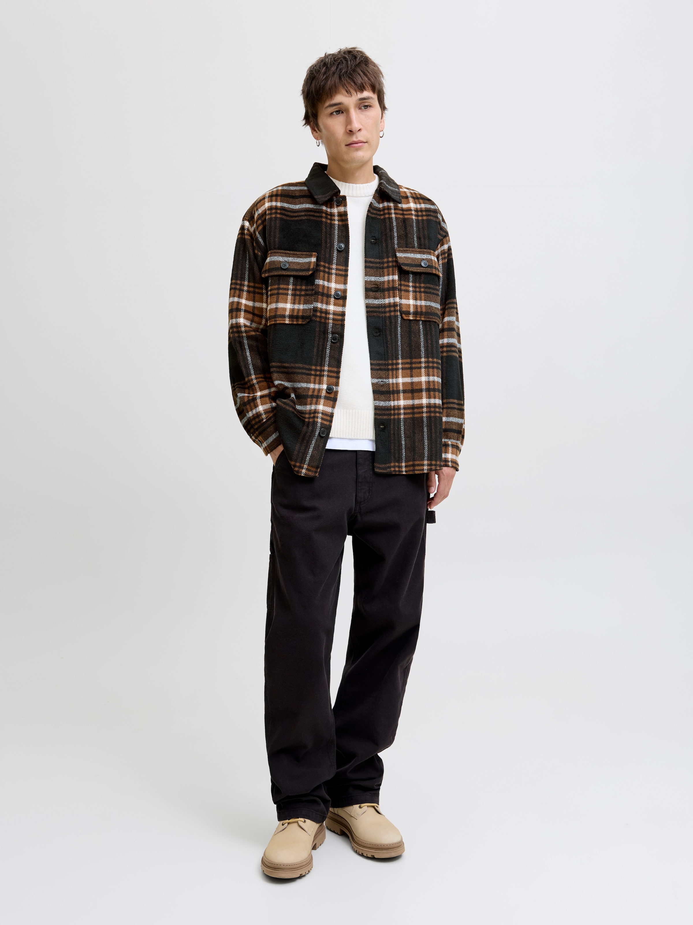 Jack & Jones Langarmhemd »JJEBRADLEY OLLIE OVERSHIRT LS NOOS«, mit Brusttaschen