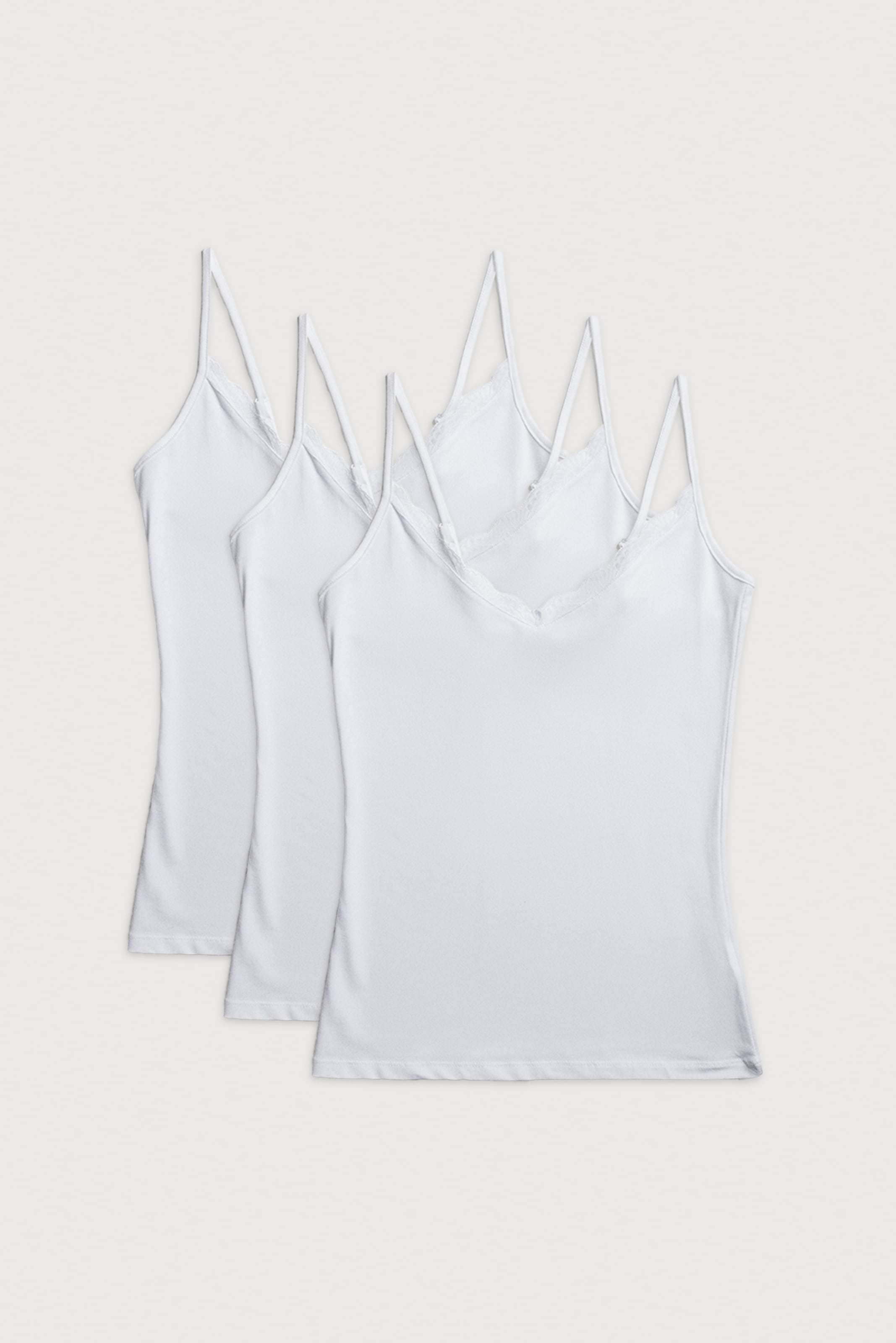 YSABEL MORA Unterhemd "BASIC COLLECTION COTTON WITH LACE", (3er Pack), das günstig online kaufen