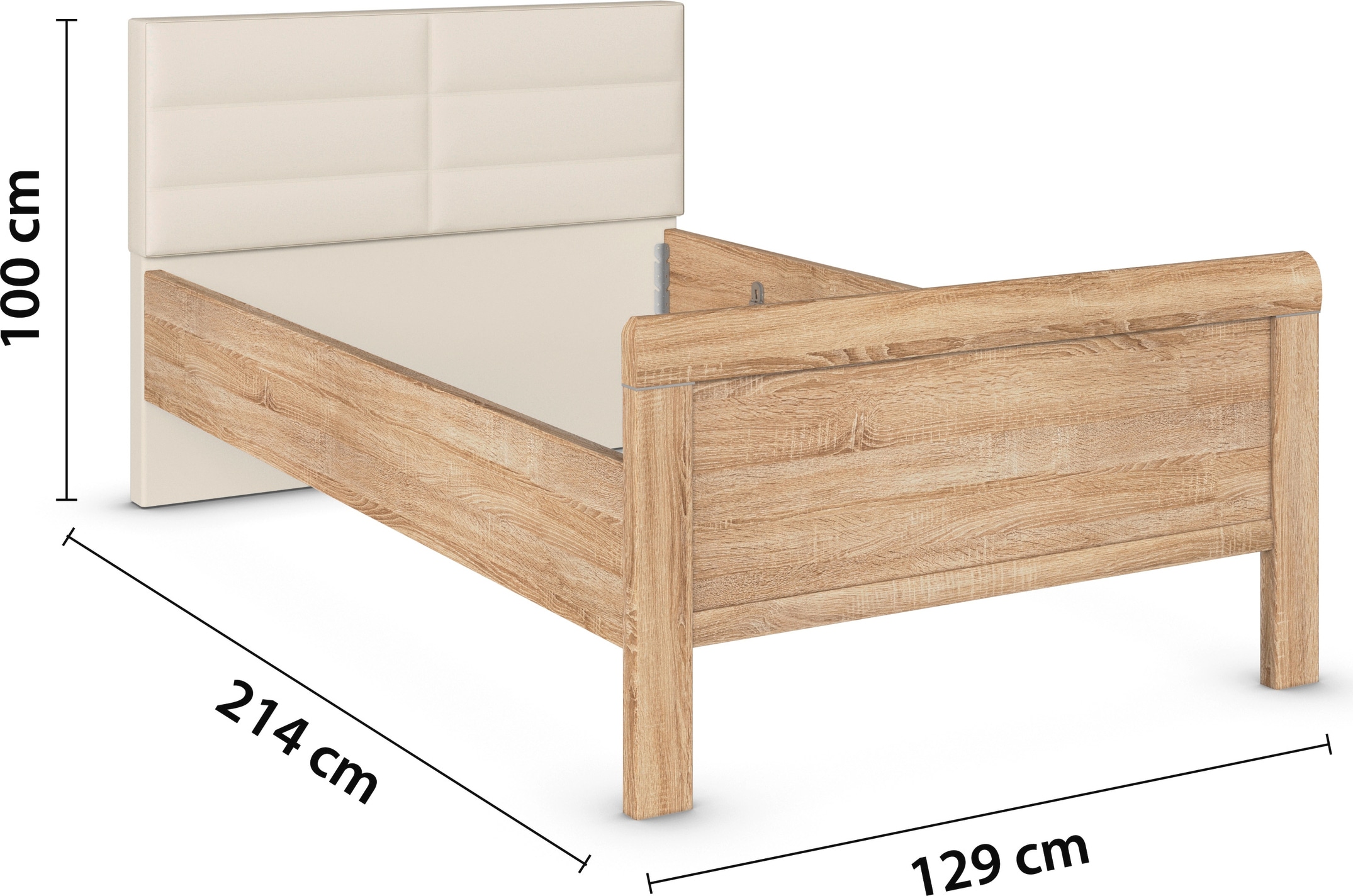rauch Schlafzimmer-Set »Komplettschlafzimmer Schlafzimmer EVELYN«, (Set, 3 tlg.), Schrank und Bett in 2 Breiten, Nachttisch mit Paneel MADE IN GERMANY