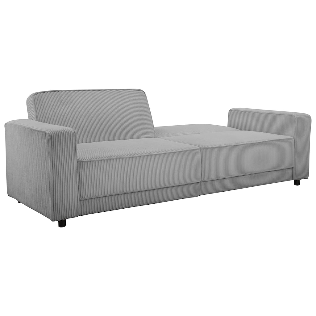 Dorel Home 3-Sitzer »Allie Schlafsofa 225 cm«, Bett-Funktion (108/190cm), trendiger Cord o. pflegeleichter Velours