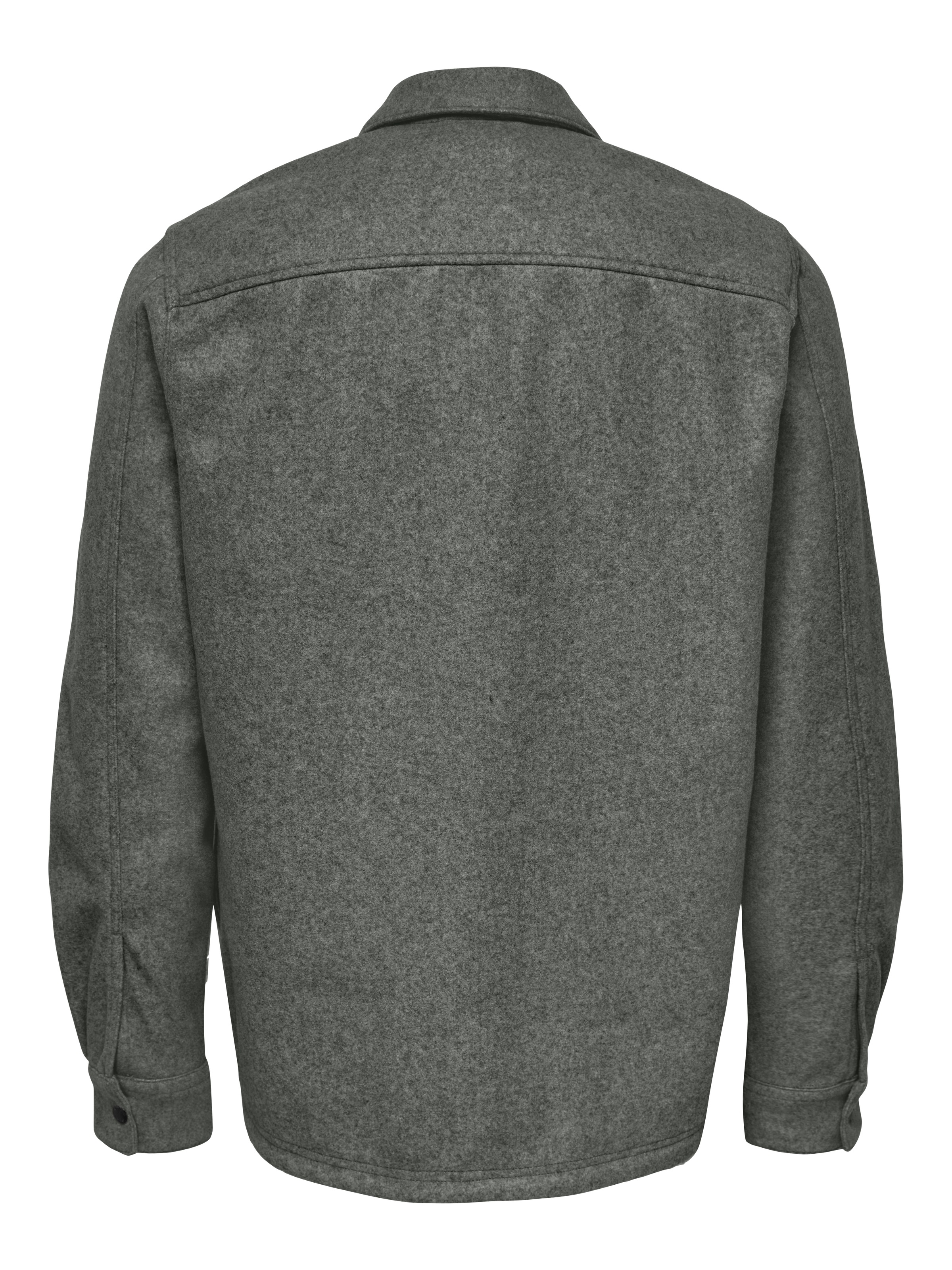 ONLY & SONS Langarmhemd "ONSASH OVR WOOLEN LOOK PKT LS SHIRT NOOS" Kunstfas günstig online kaufen
