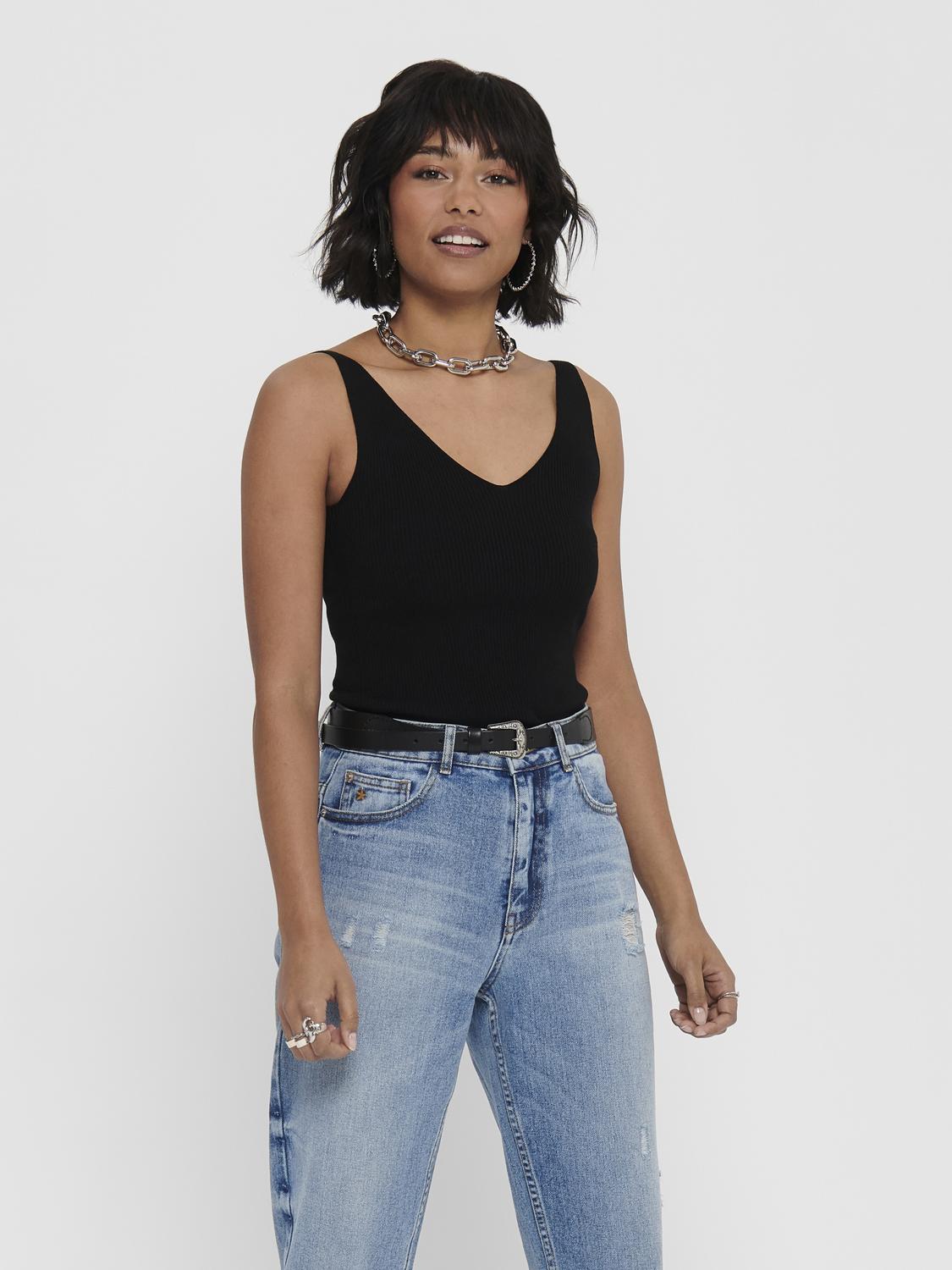 JDY Stricktop "JDYNANNA S/L TOP KNT NOOS" Viskosemischung