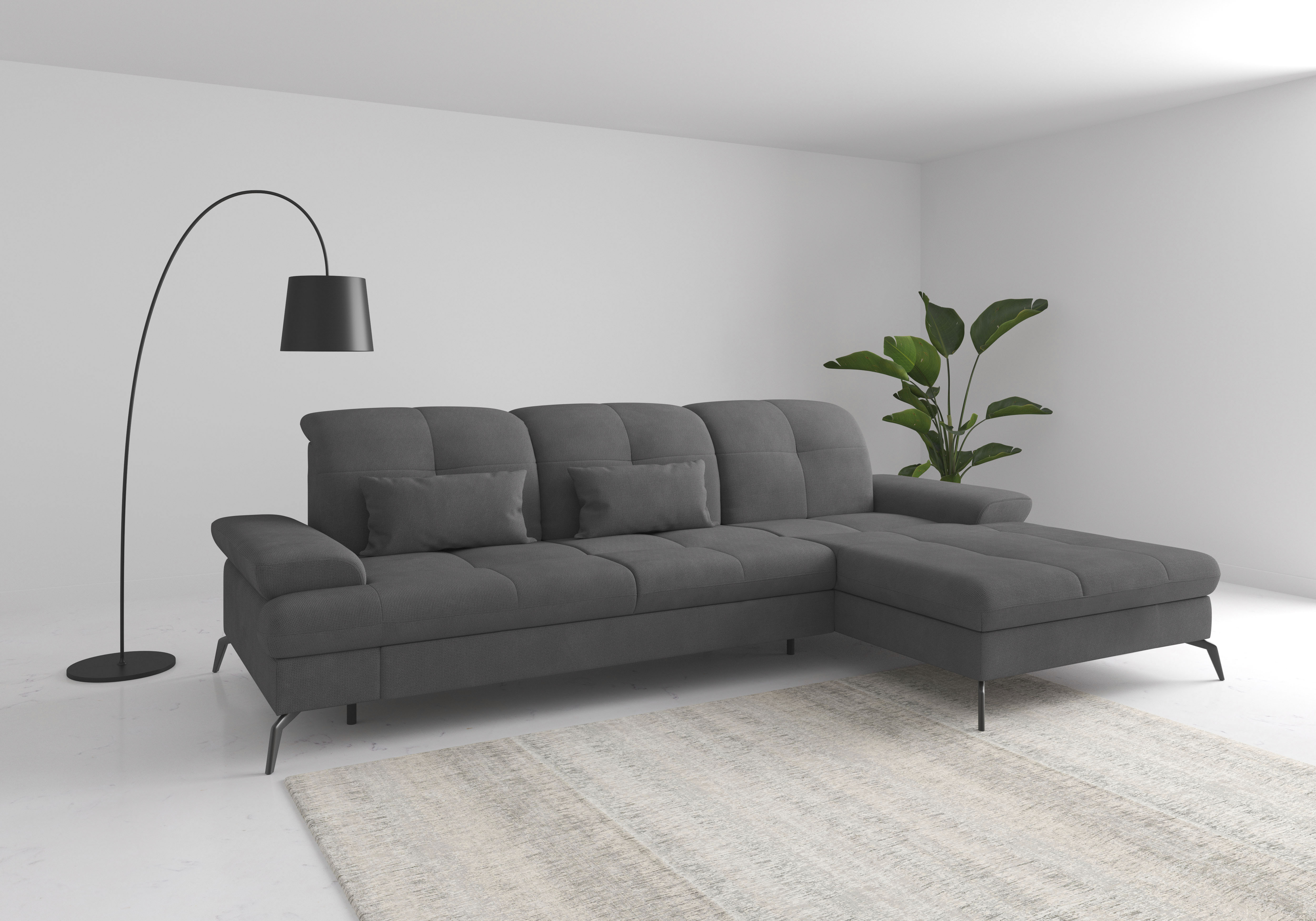 sit&more Ecksofa "Amica, L-Form, inkl. Sitztiefenverstellung & Armteilverstellung" wahlweise mit Schlaffunktion, Bettkasten und Kopfteilverstellung