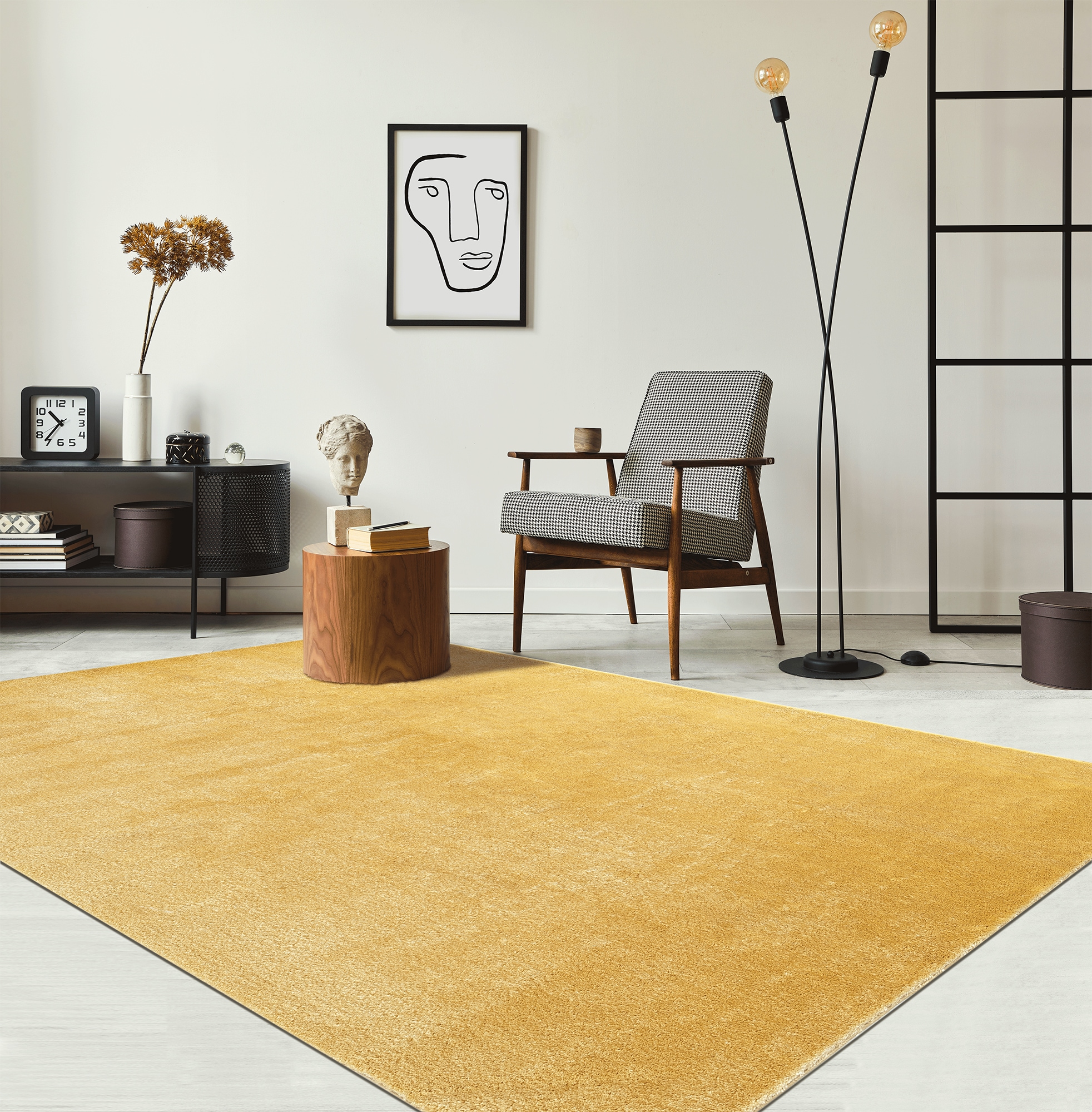 the carpet Teppich "kuschelig & Super Soft, Anti-Rutsch Unterseite," rechteckig 16 mm Höhe Waschbar bis 30 Grad, Felloptik, Wohnzimmer Teppich, Kundenliebling