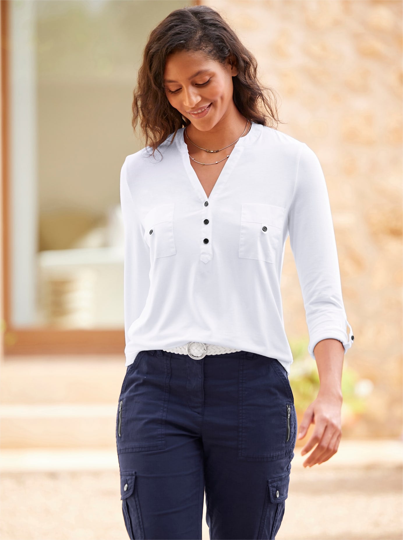 heine Langarmshirt "Shirtbluse" 1 Stk. tlg. günstig online kaufen