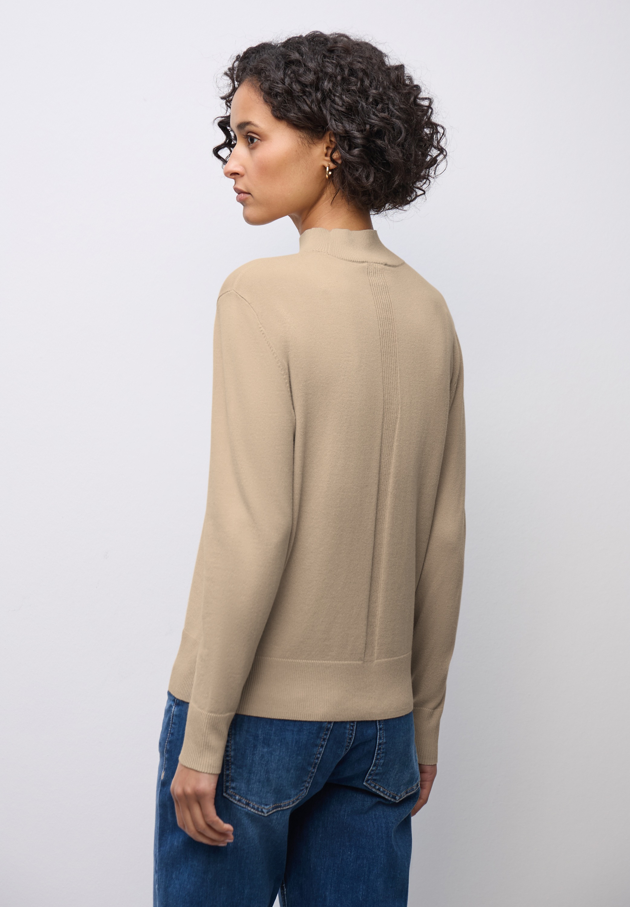 STREET ONE STUDIO Strickpullover mit Materialmix