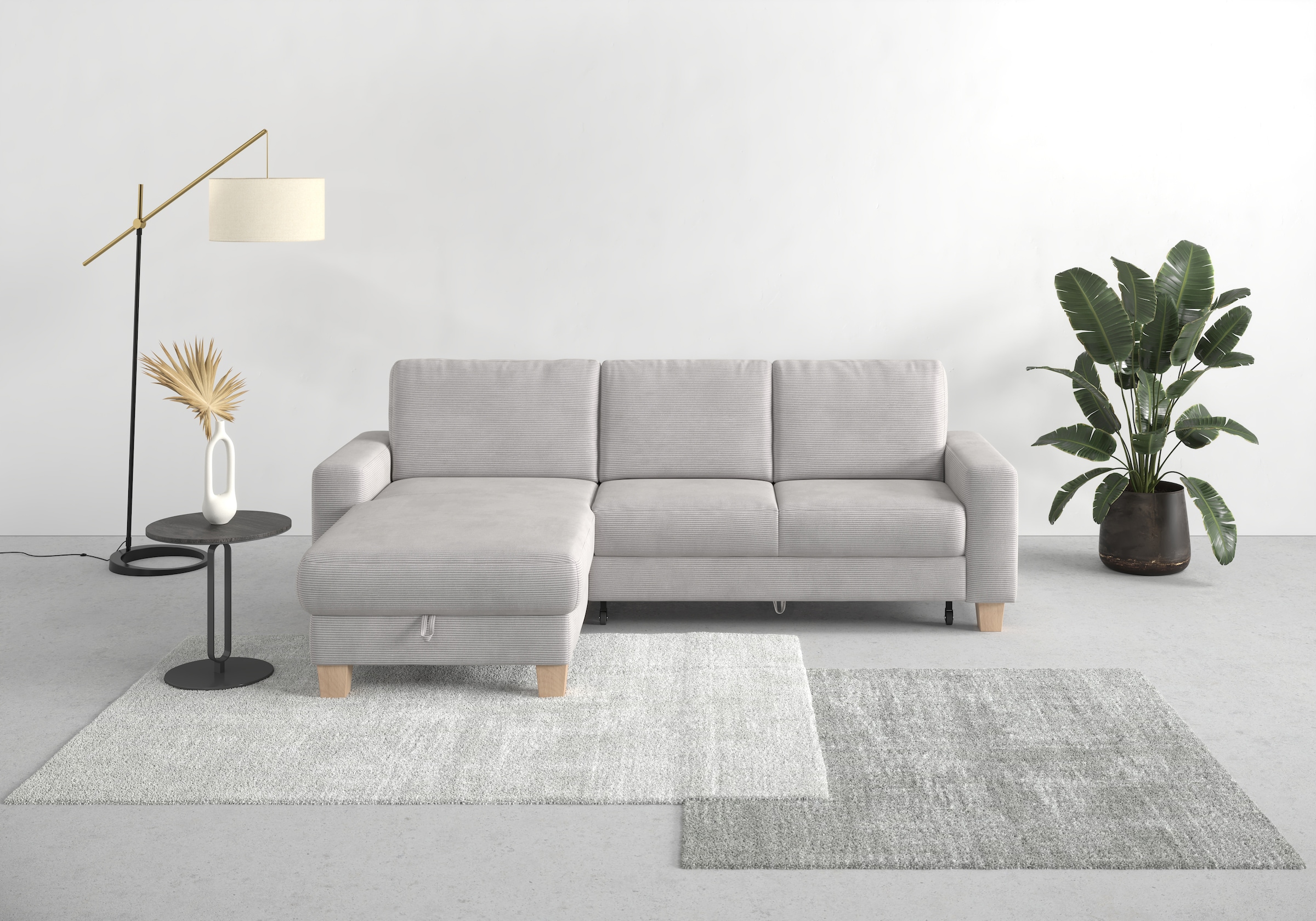 Home affaire Ecksofa "Summer L-Form", mit Recamiere, mit oder ohne Bettfunk günstig online kaufen