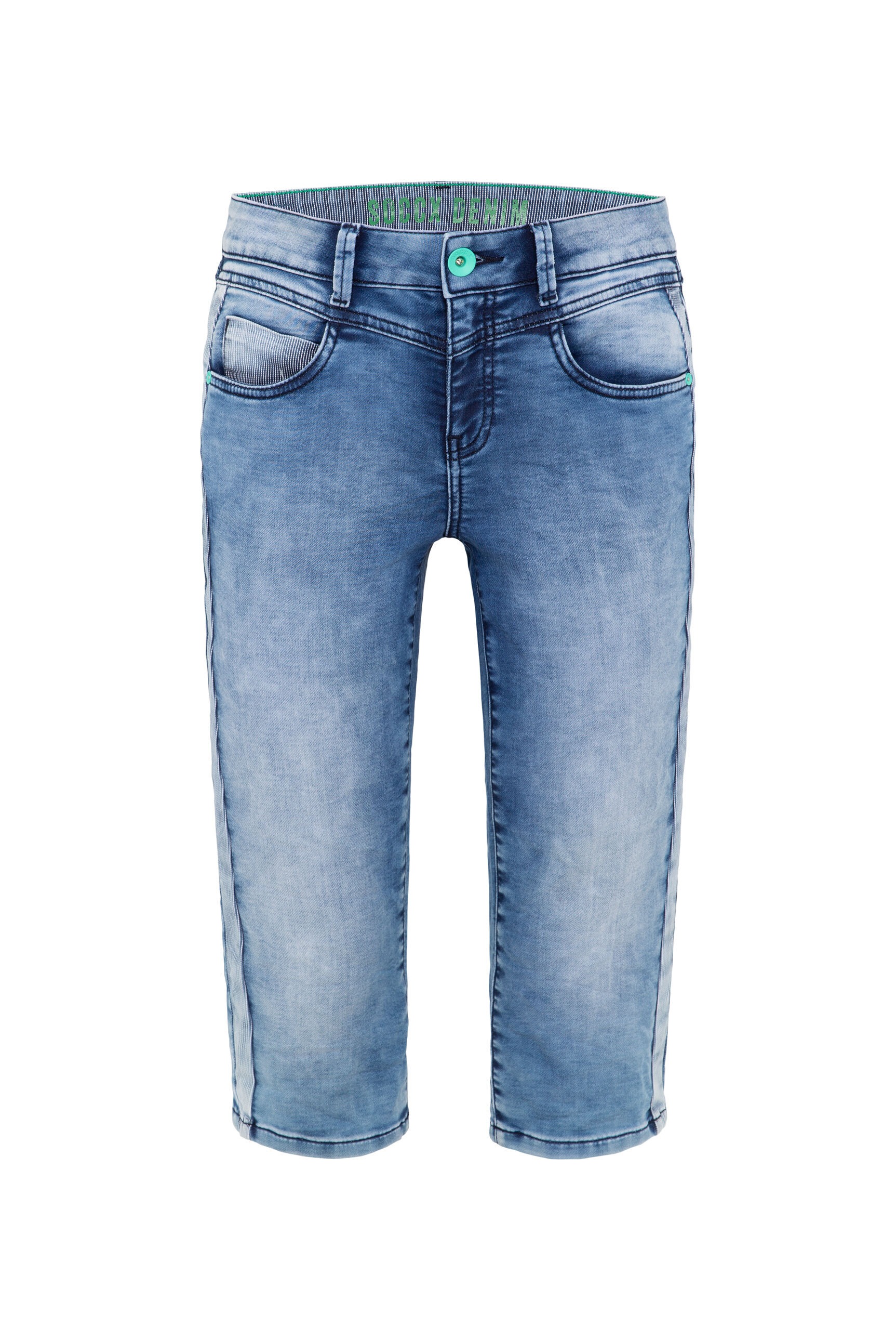 SOCCX Jeansshorts, mit Tape an der Seite
