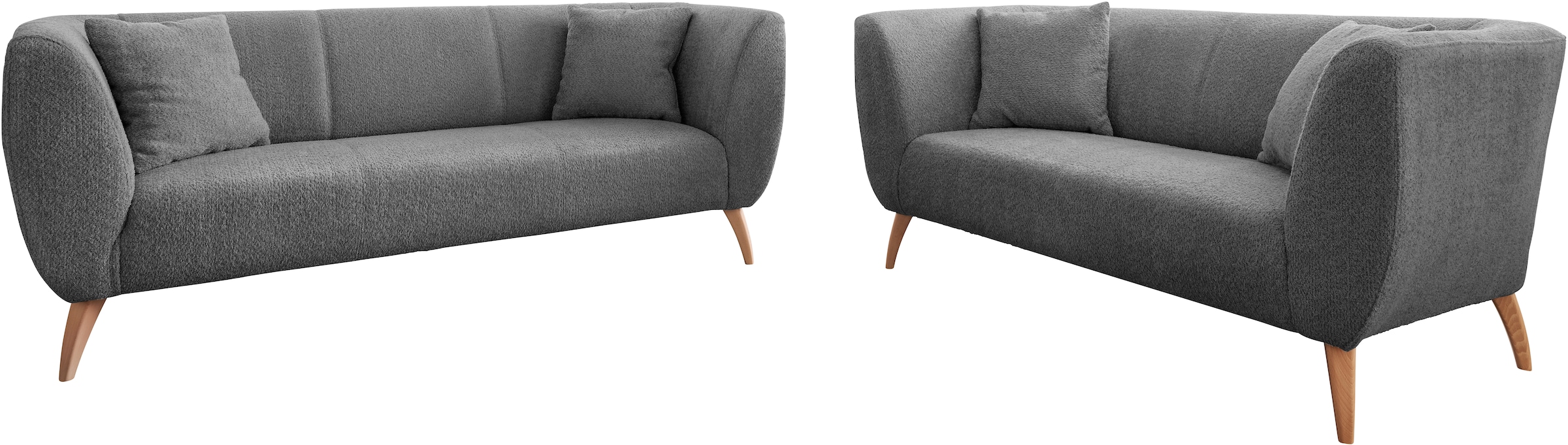 Home affaire Polstergarnitur "Colori modern und bequem, schmale Armlehnen, tolle Detailverarbeitung" Set, 3-Sitzer und 2-Sitzer, 2 Stk. tlg. auch als Loveseat erhältlich