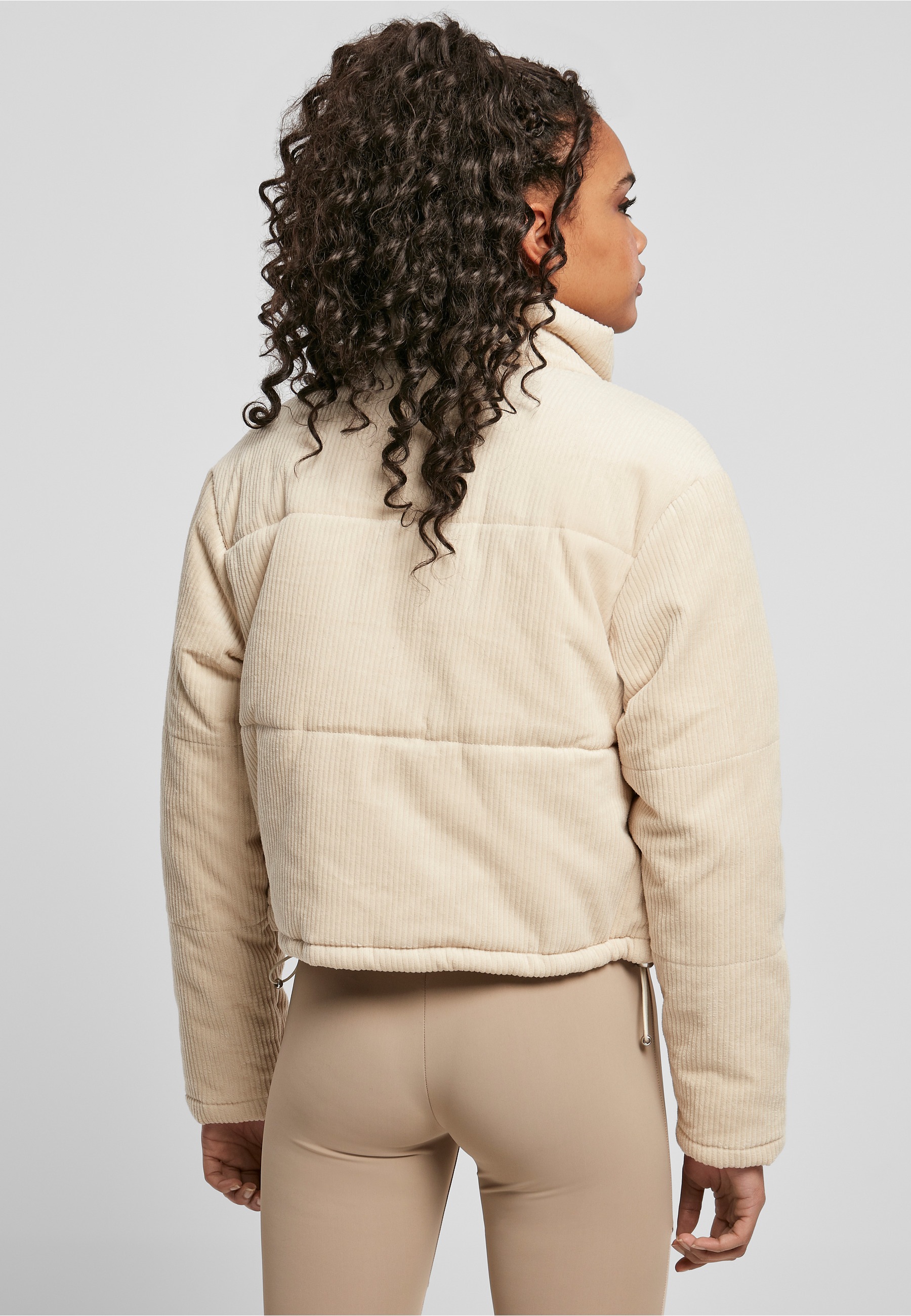 URBAN CLASSICS Winterjacke »Urban Classics Damen Ladies Corduroy Puffer Jacket« 1 Stk. tlg. ohne Kapuze