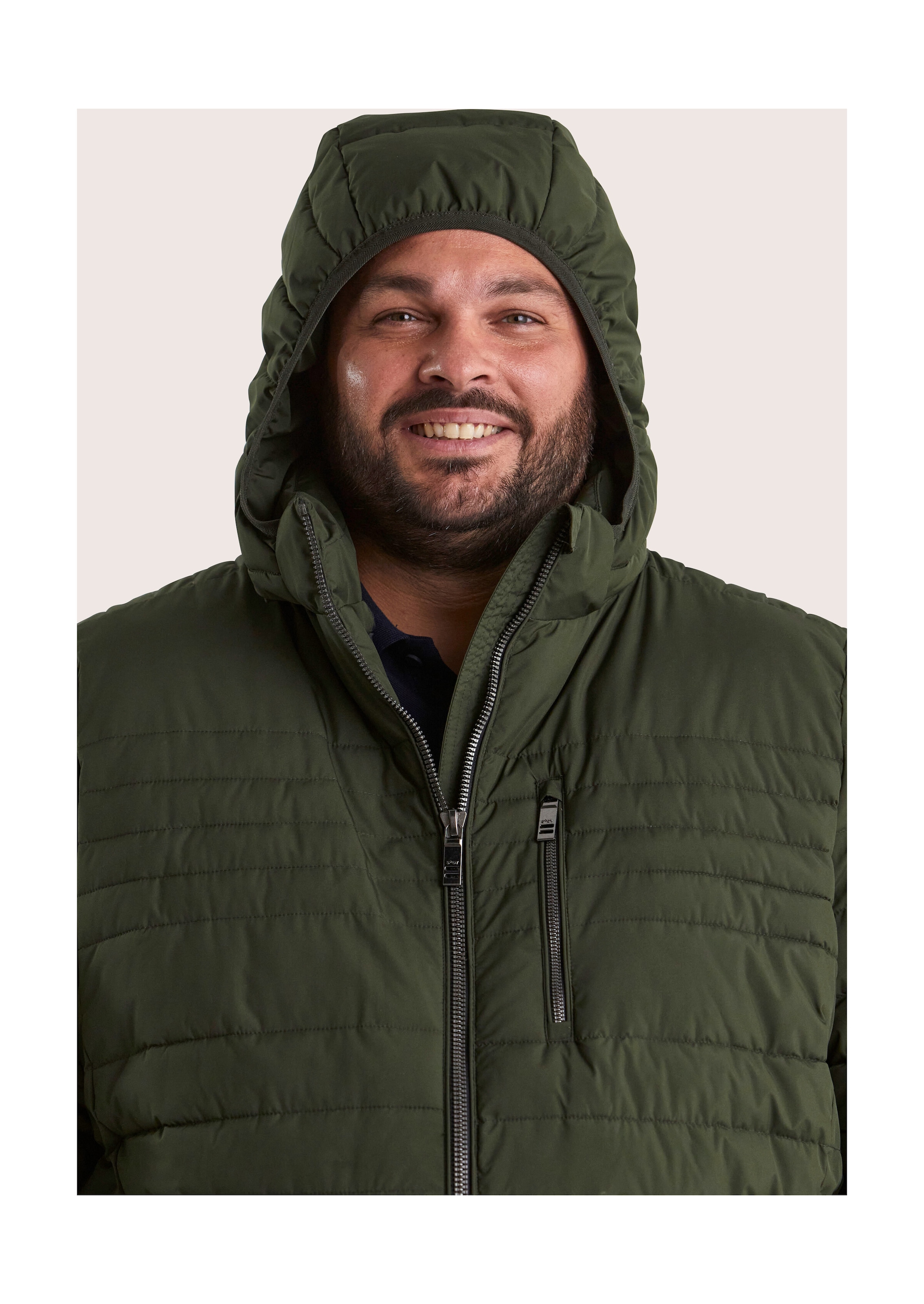 STOY Steppjacke »STW 16 MN QLTD JCKT« Atmungsaktive, wasserabweisende Steppjacke mit abzippbarer Kapuze