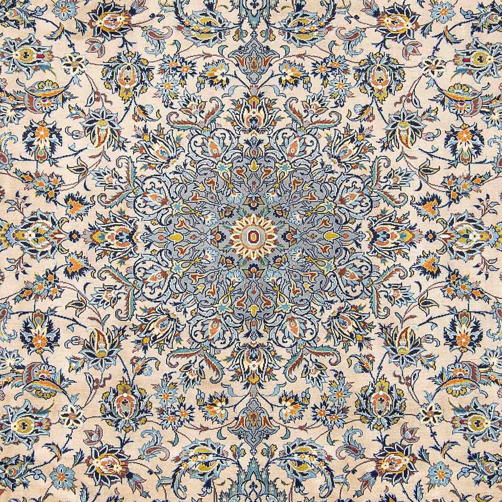 Wohnen Teppiche morgenland Wollteppich »Moud Felder 386 x 298 cm«, rechteckig, 1 mm Höhe, Unikat mit Zertifikat mehrfarbig