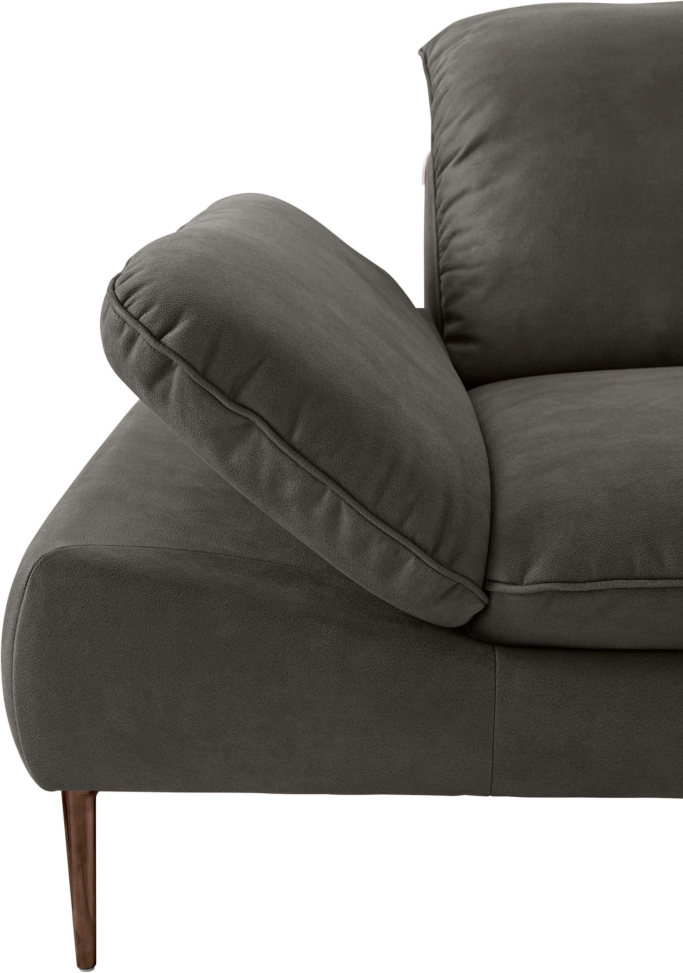 W.SCHILLIG Ecksofa »enjoy&MORE, Designsofa, bequem, elegant und zeitlos, L-Form«, Sitztiefenverstellung, Füße bronze pulverbeschichtet, Breite 340 cm