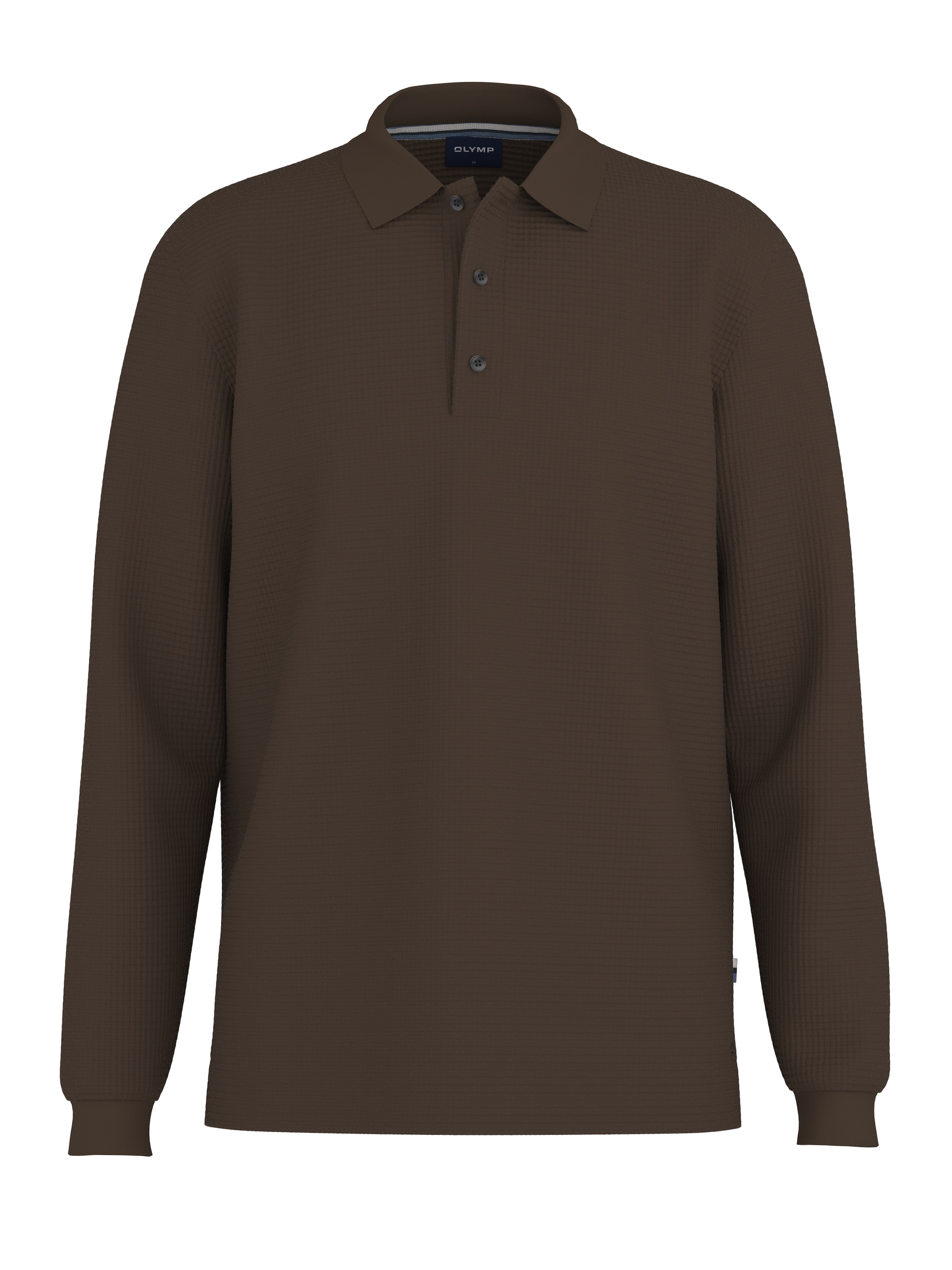 OLYMP Langarm-Poloshirt »Casual« in Waffel-Struktur, regular fit