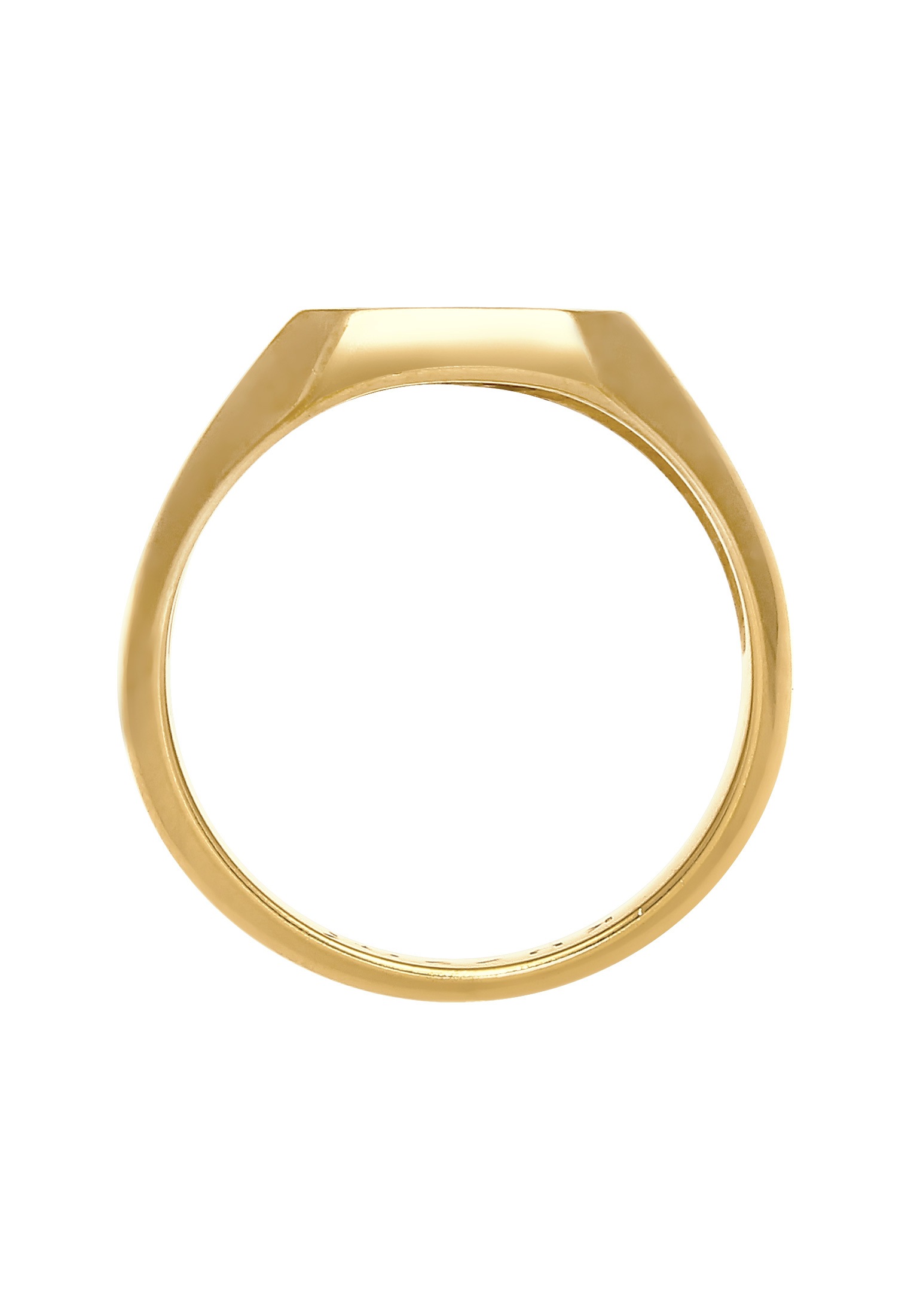Siegelring KUZZOI "Herren Siegelring Emaille Schwarz Basic 925 Silber" Gr. 66, gold, Fingerringe, Herren, 66mm, Silber 925 (Sterlingsilber), Siegelring 2