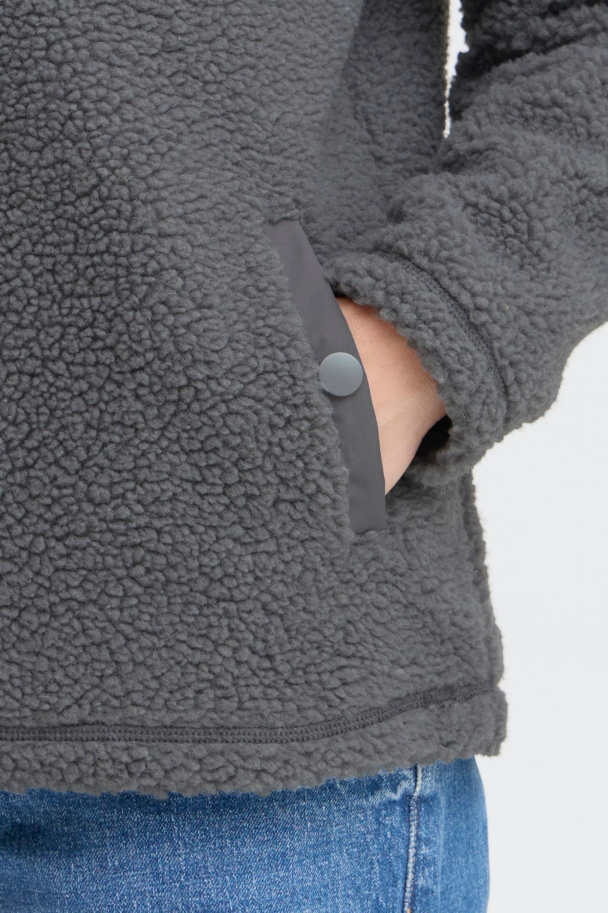 OXMO Plüschjacke »Plüschjacke OXABBY HALFZIP«