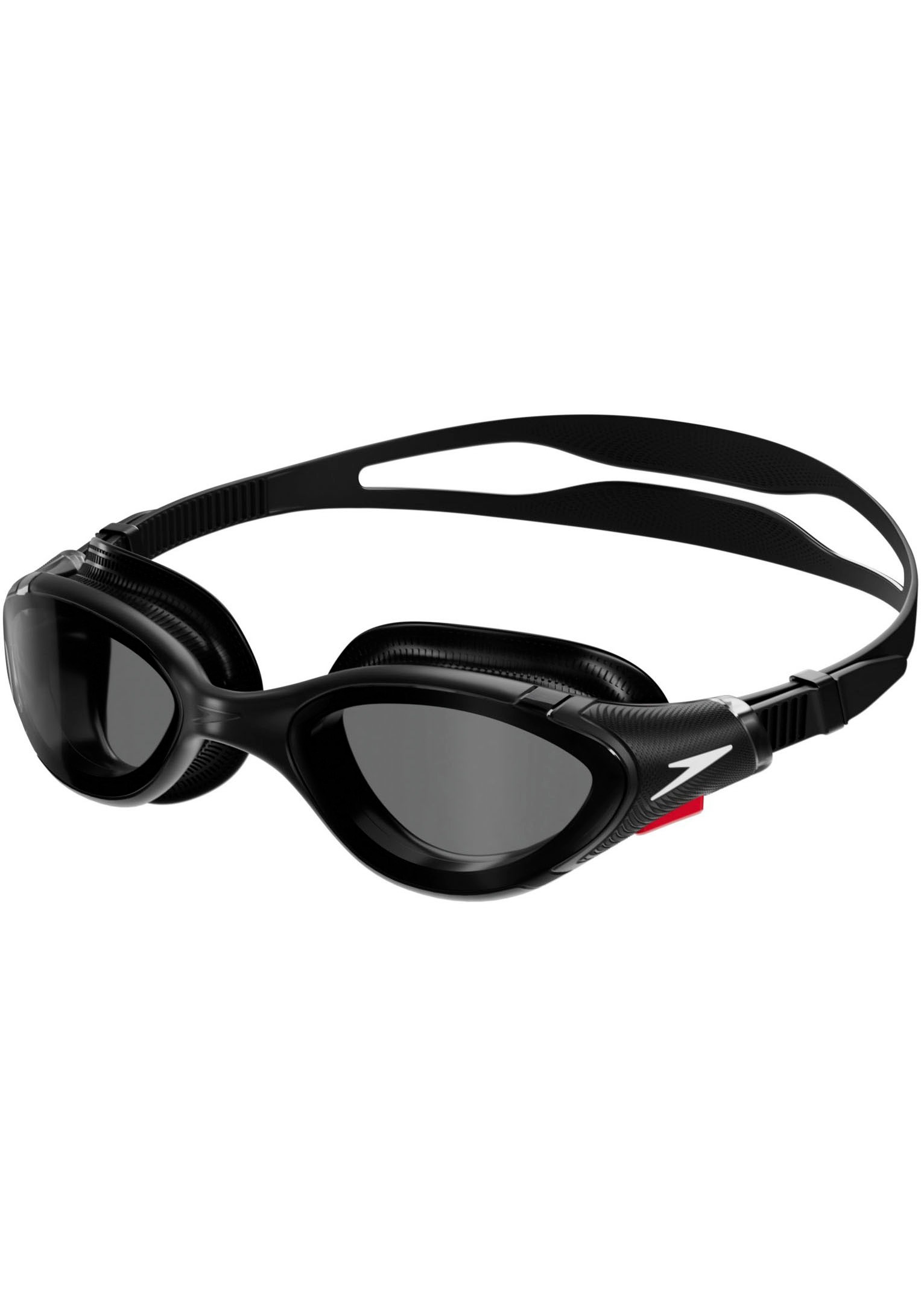 SPEEDO Schwimmbrille "H Schwimmbrille", schwarz, Sportbrillen, für Erwachsene, mit Markenlogo, formstabiles Material