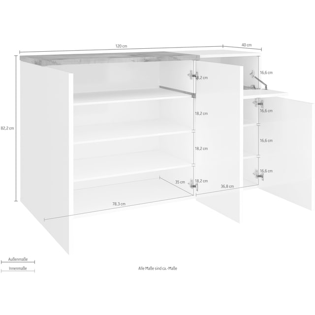 Tecnos Schuhschrank »Zet«, Breite 120 cm | BAUR