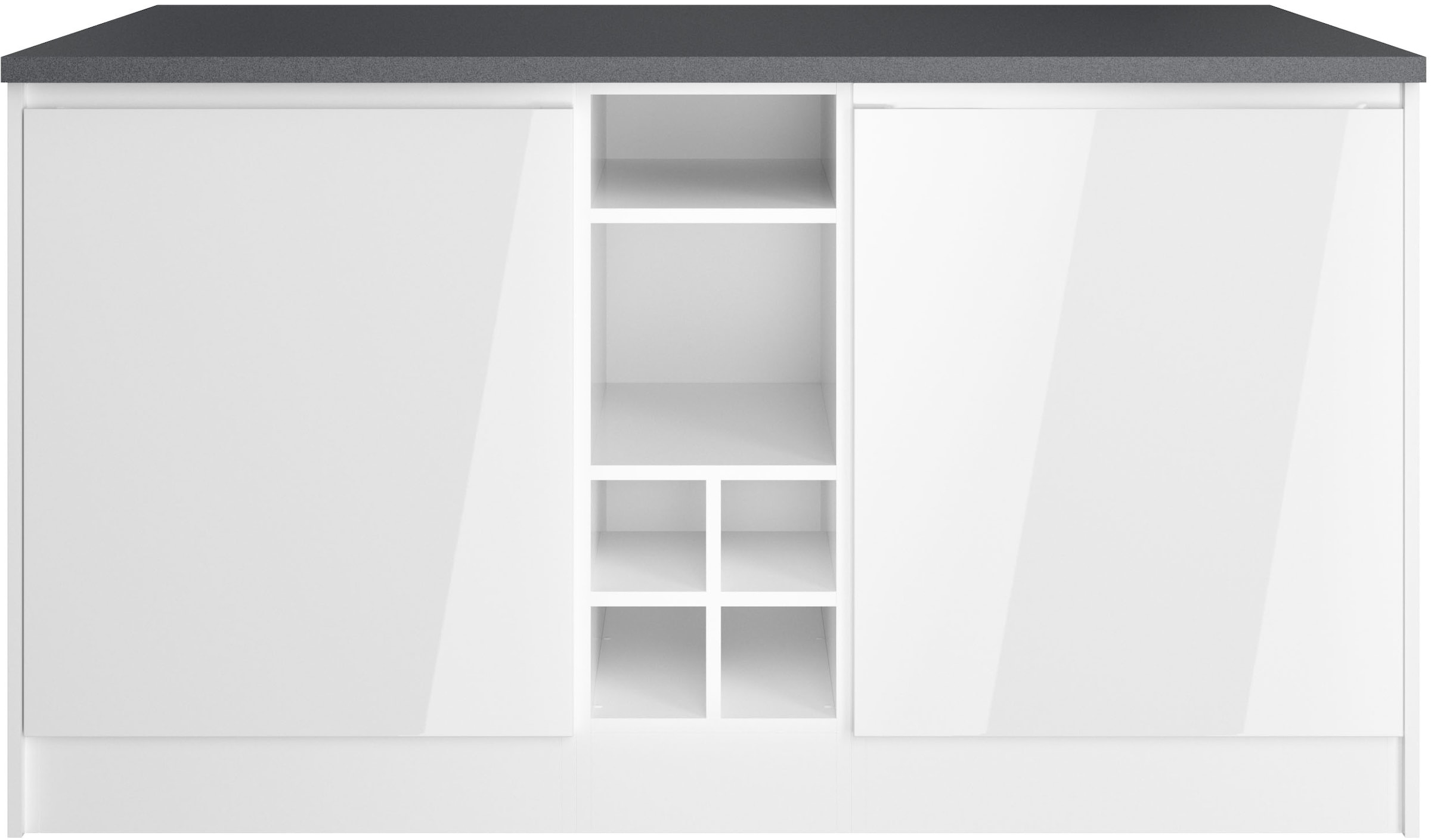 KOCHSTATION Kücheninsel "KS-Virginia" Breite 153 cm, MDF-Fronten, Flaschenr günstig online kaufen