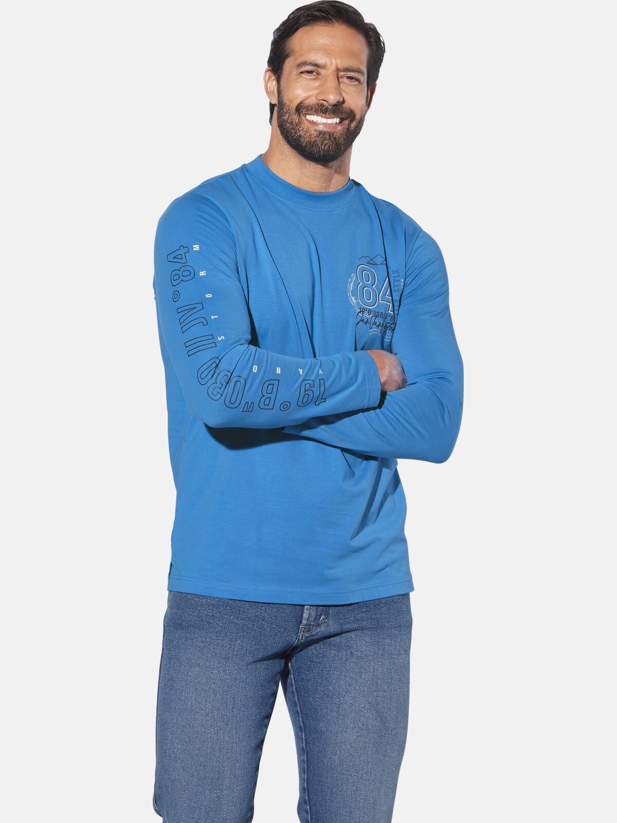 Jan Vanderstorm Langarm-Poloshirt "3er Pack Langarmshirt NORGARD" günstig online kaufen