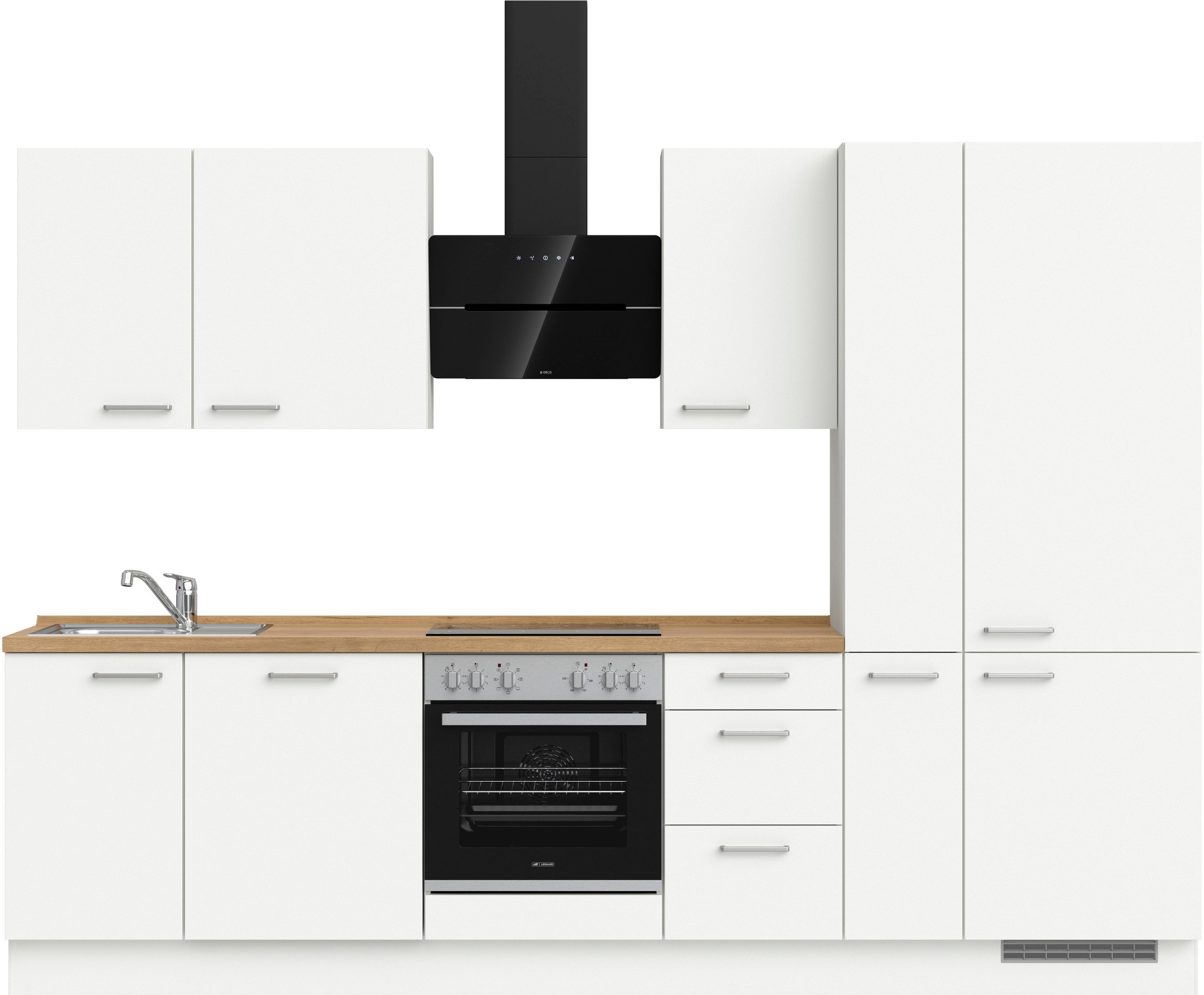 nobilia® Küchenzeile »"Touch II"«, vormontiert, Ausrichtung wählbar, Breite 300 cm, wahlw. mit E-Geräten