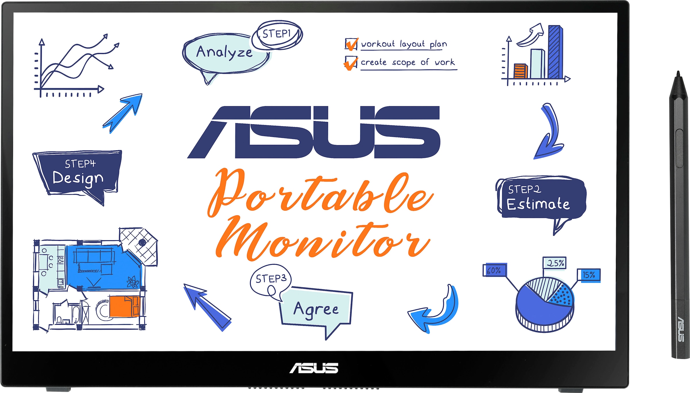 Portabler Monitor »MB14AHD«, 36 cm/14 Zoll, 1920 x 1080 px, Full HD, 5 ms...