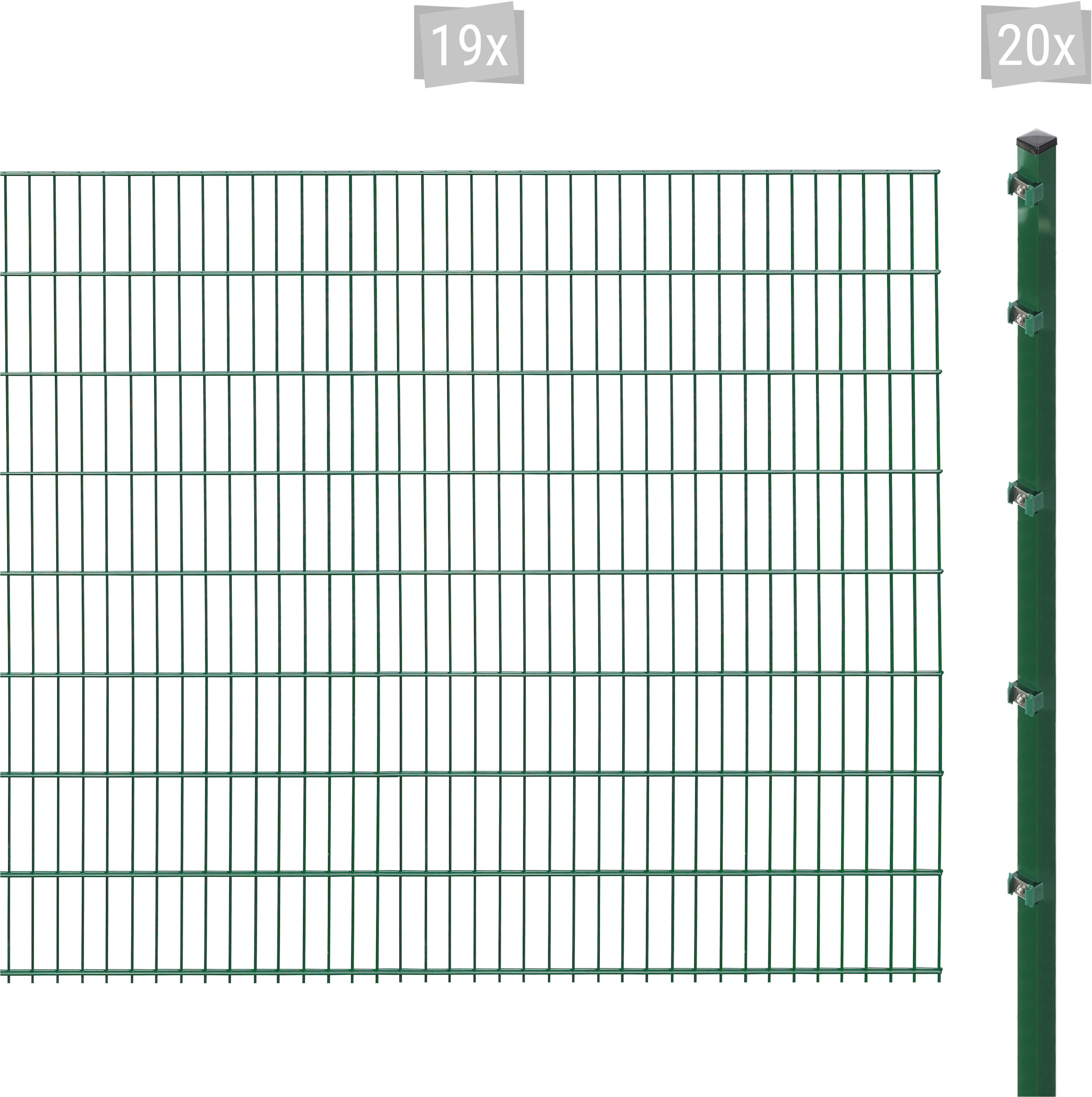 Arvotec Doppelstabmattenzaun "ESSENTIAL 163 zum Einbetonieren", Zaunhöhe 163 cm, Zaunlänge 2 - 60 m