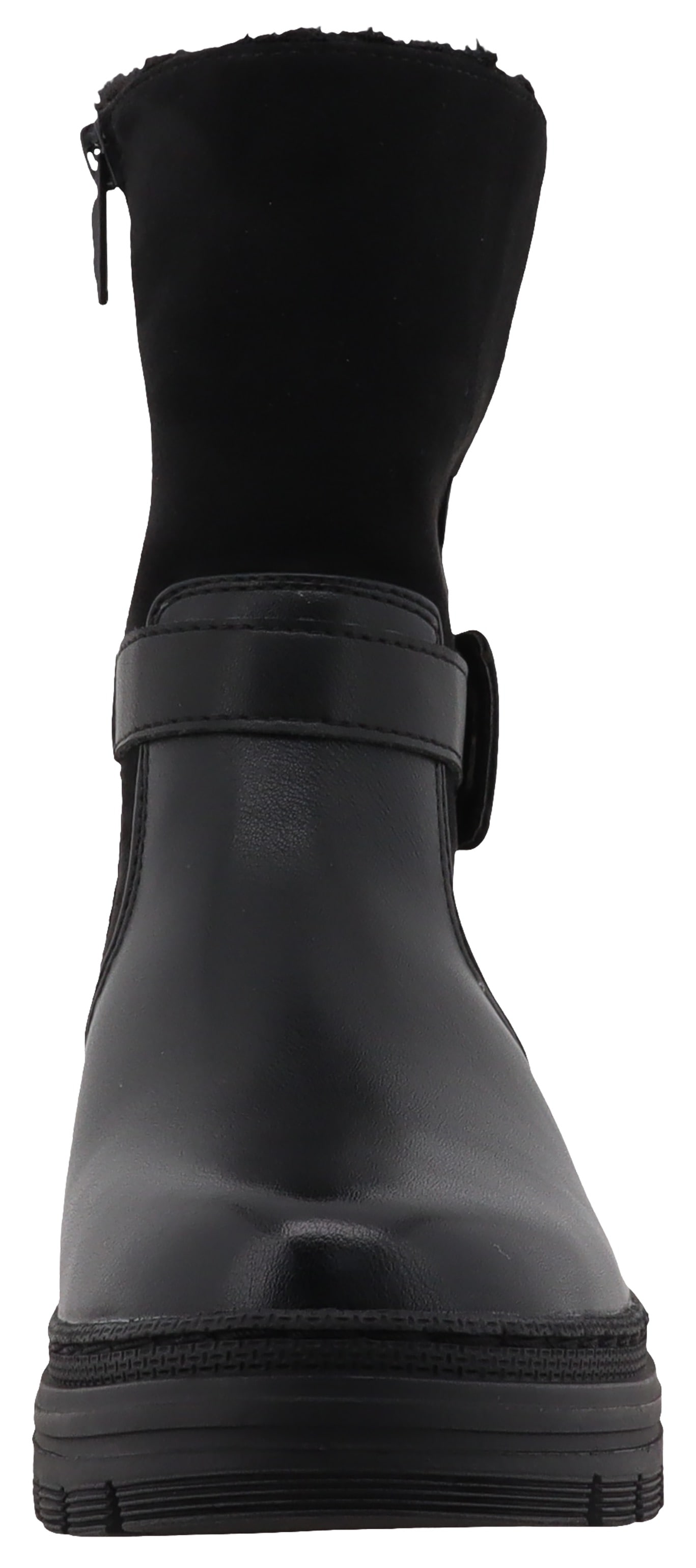TOM TAILOR Winterstiefelette, Blockabsatz, Winterboots, Stiefelette mit Zierschnalle