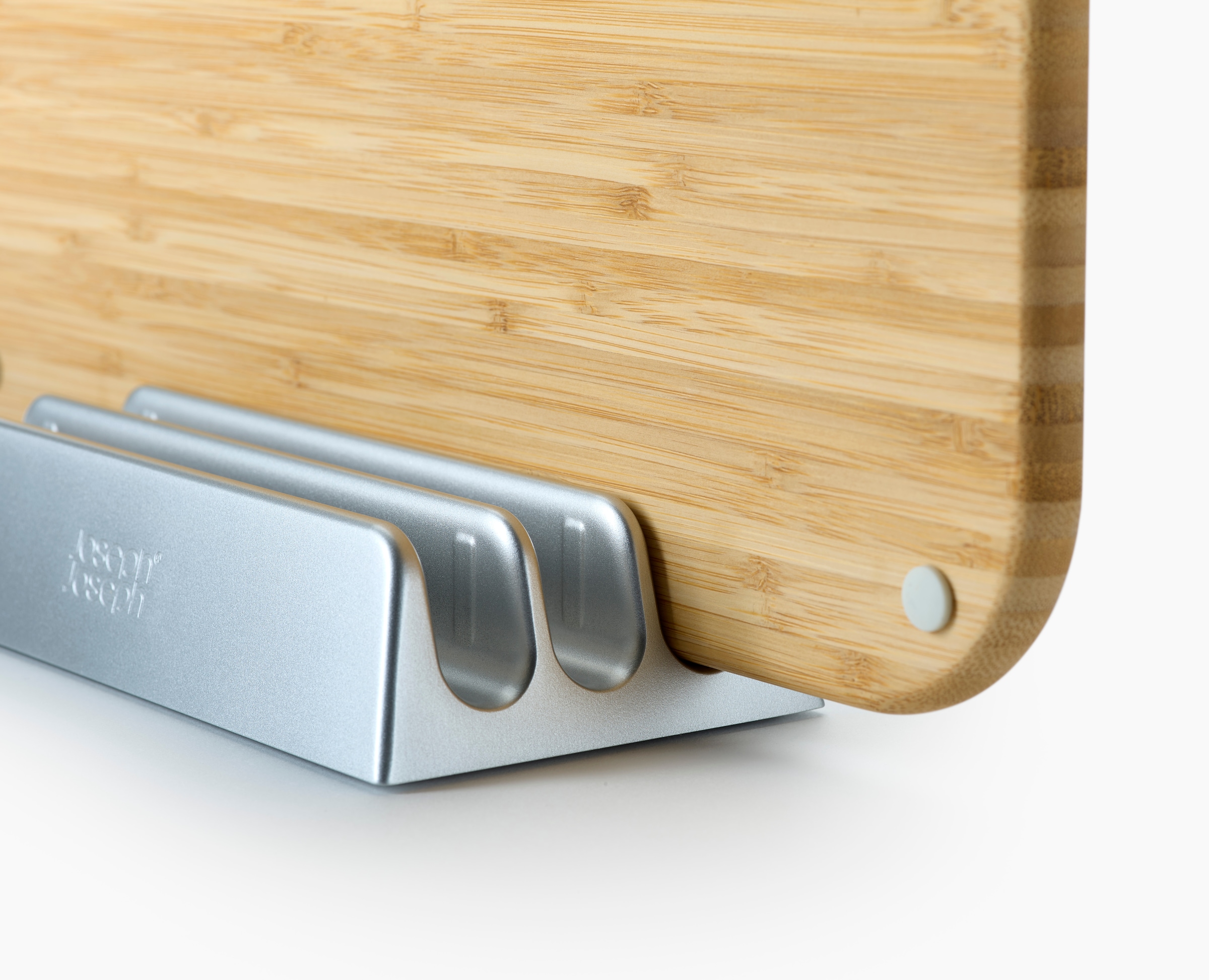 Joseph Joseph Schneidebrett »Nest Boards Bamboo 3-teiliges Schneidebrett-Set« mit Symbolen um Kreukontamination zu vermeiden