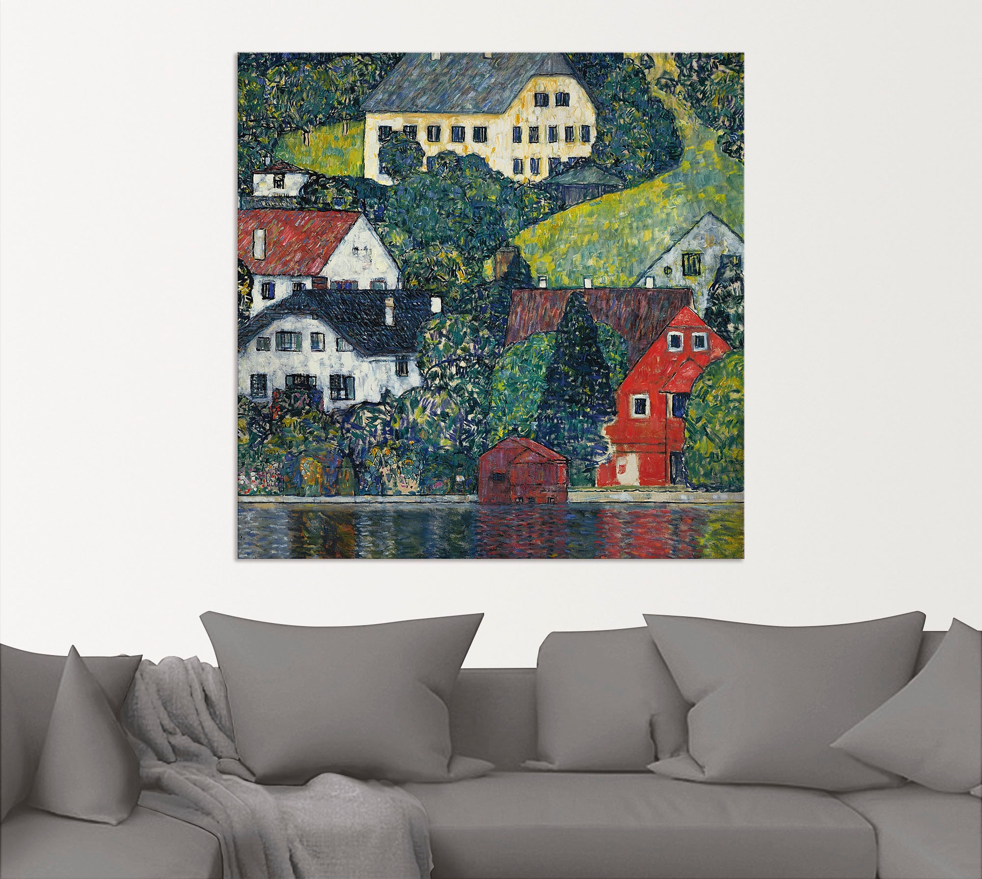 Artland Wandbild »Unterach am Attersee. Um 1916«, Gewässer, (1 St.), als Leinwandbild, Poster in verschied. Größen