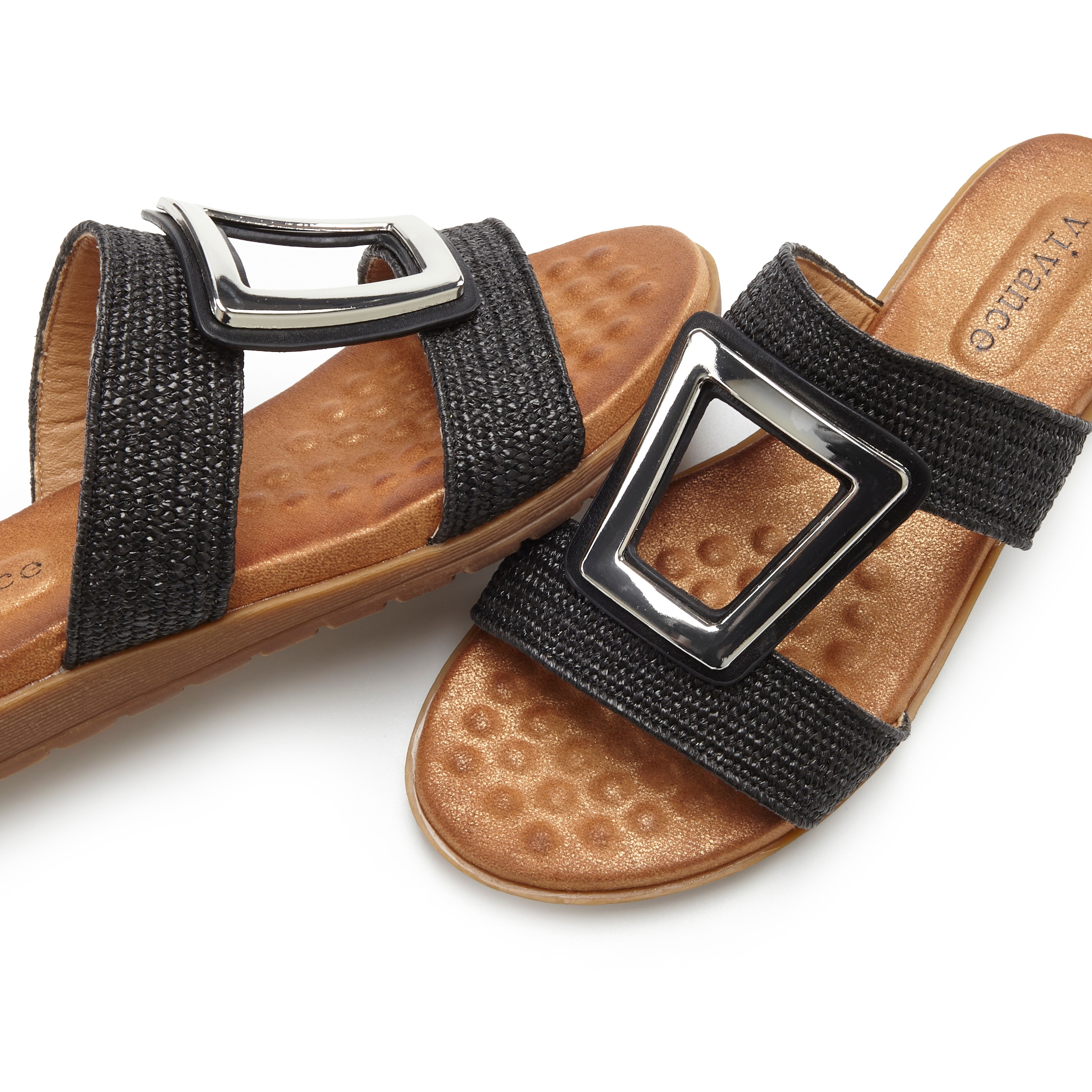 Vivance Pantolette »Sandale, Sommerschuh, offener Schuh, Mule,«  NEU mit modischem Schmuckelement und softer Innensohle