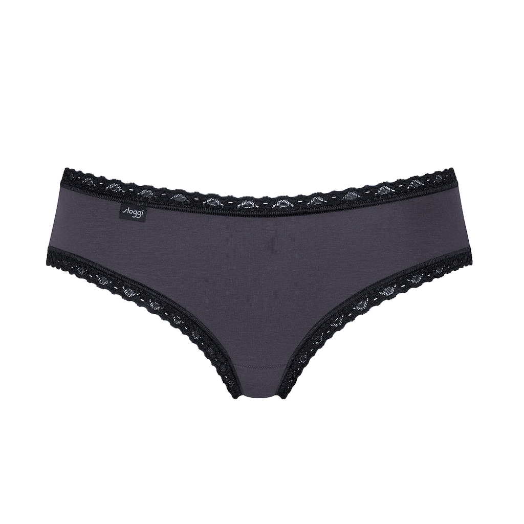 sloggi Panty »24/7 Weekend Hipster C3P«, (Packung, 3 St.), mit zarter Spitzeneinfassung