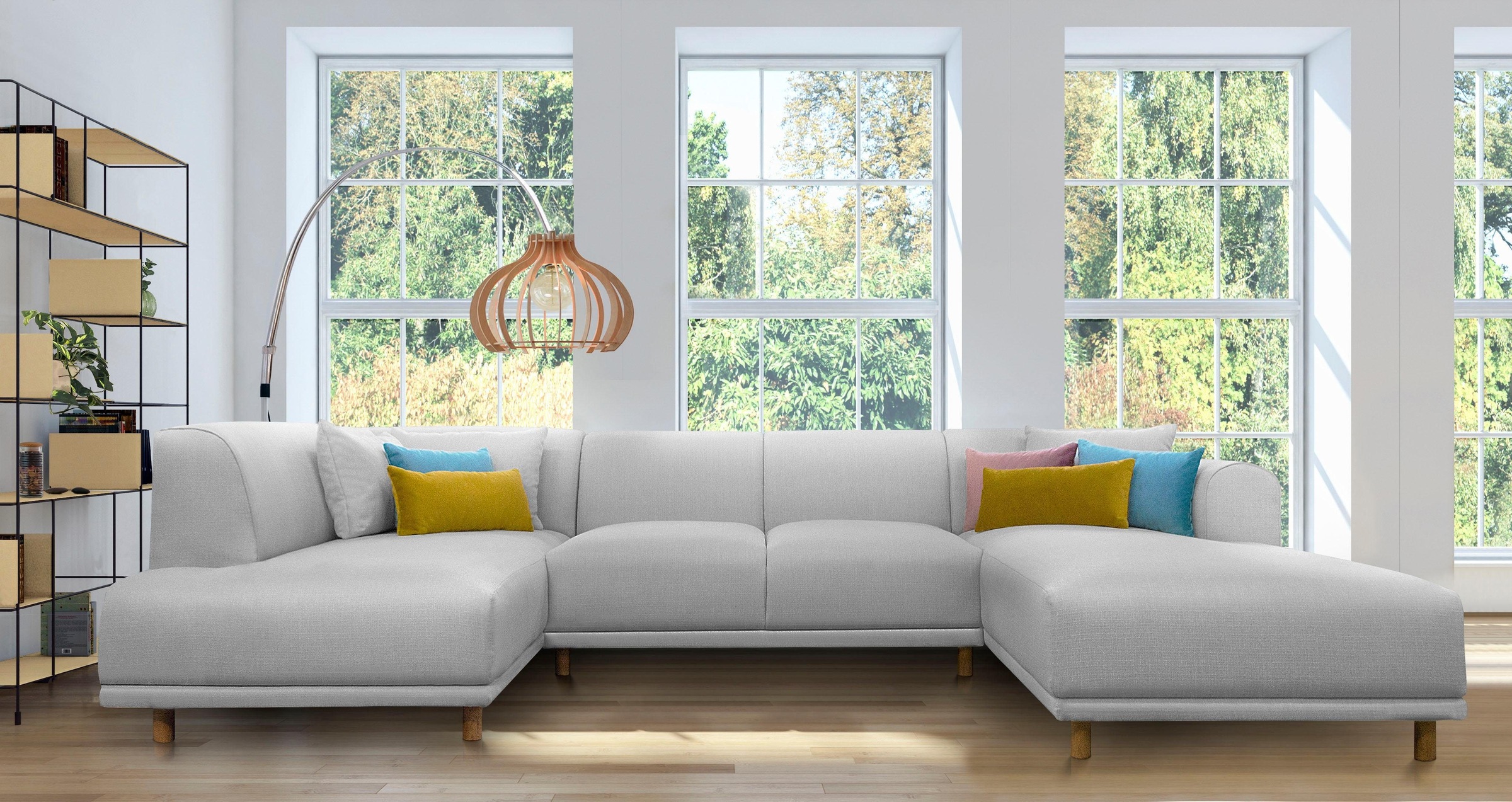 OTTO home Wohnlandschaft "Maroon U-Form" in skandinavischem Design, mit los günstig online kaufen