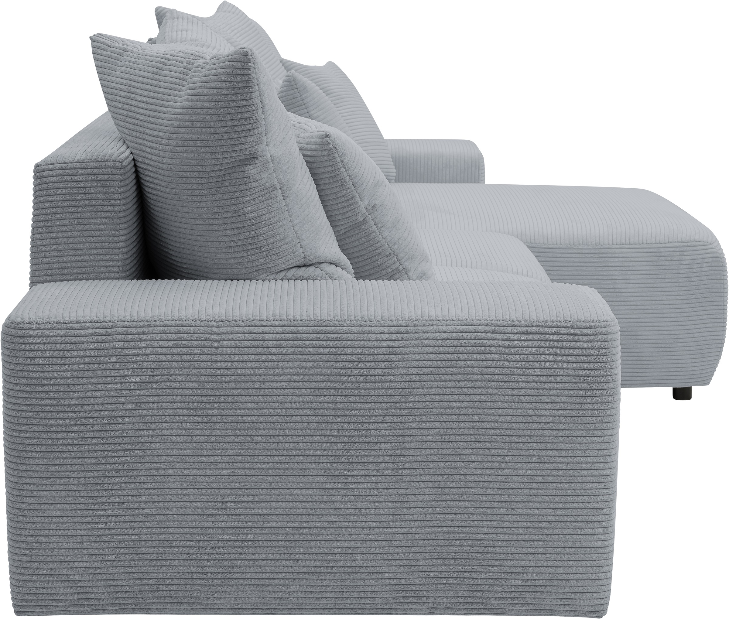 WERK2 Ecksofa »Riwa, modernes Sofa zum Kuscheln und Entspannen, Breite 300cm, L-Form«, Trendiges Ecksofa mit vielen Kissen, Schlaffunktion & Bettkasten
