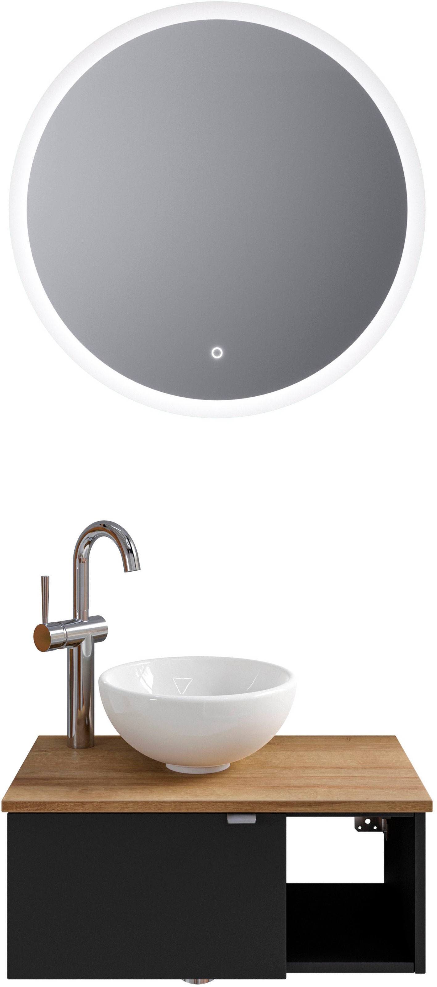 Saphir Badmöbel-Set "Serie 6915" 4 Stk. tlg. Gäste-Bad, 70 cm breit, mit LE günstig online kaufen