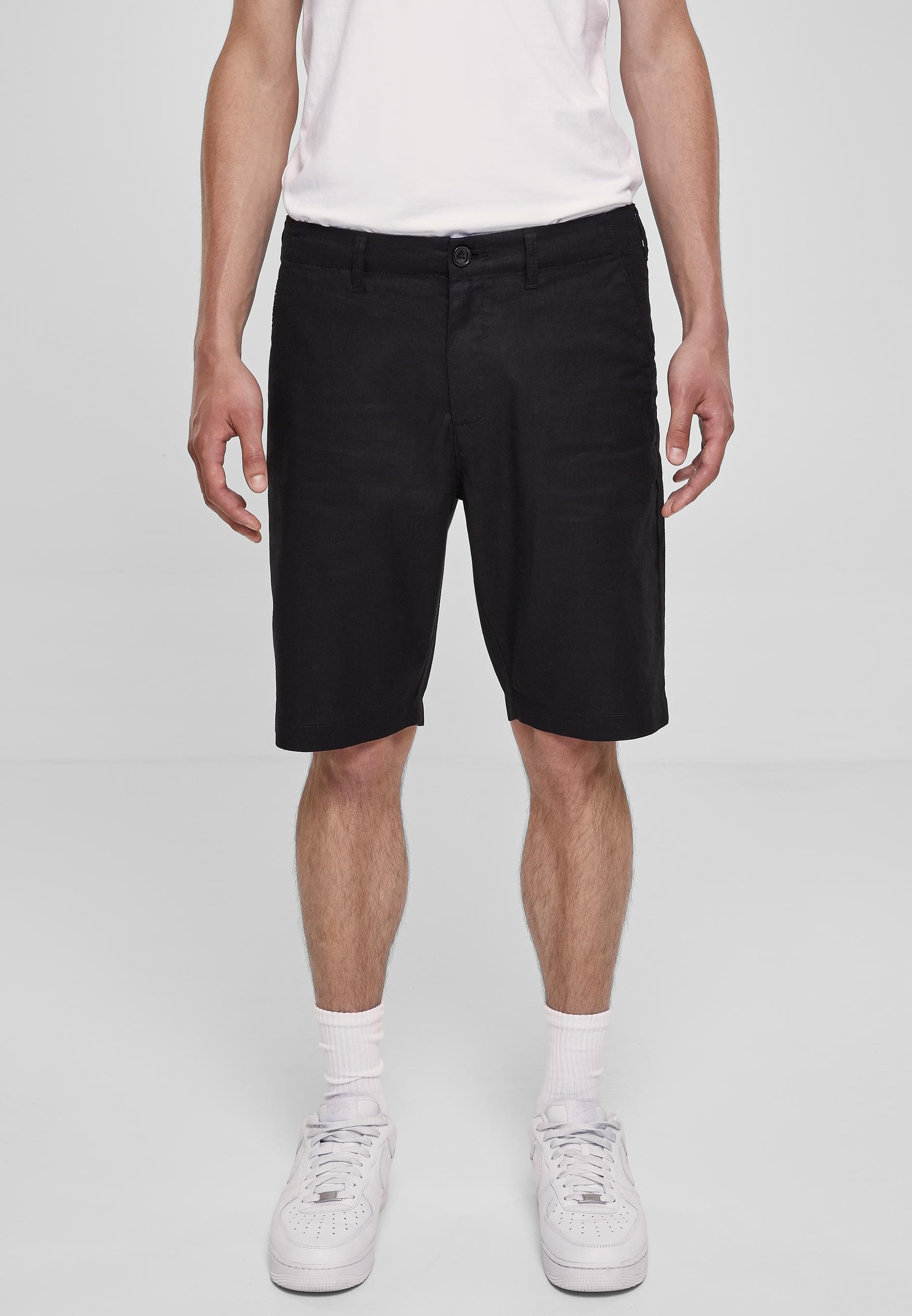 URBAN CLASSICS Shorts »Urban Classics Herren Cotton Linen Shorts«, (1 tlg.)