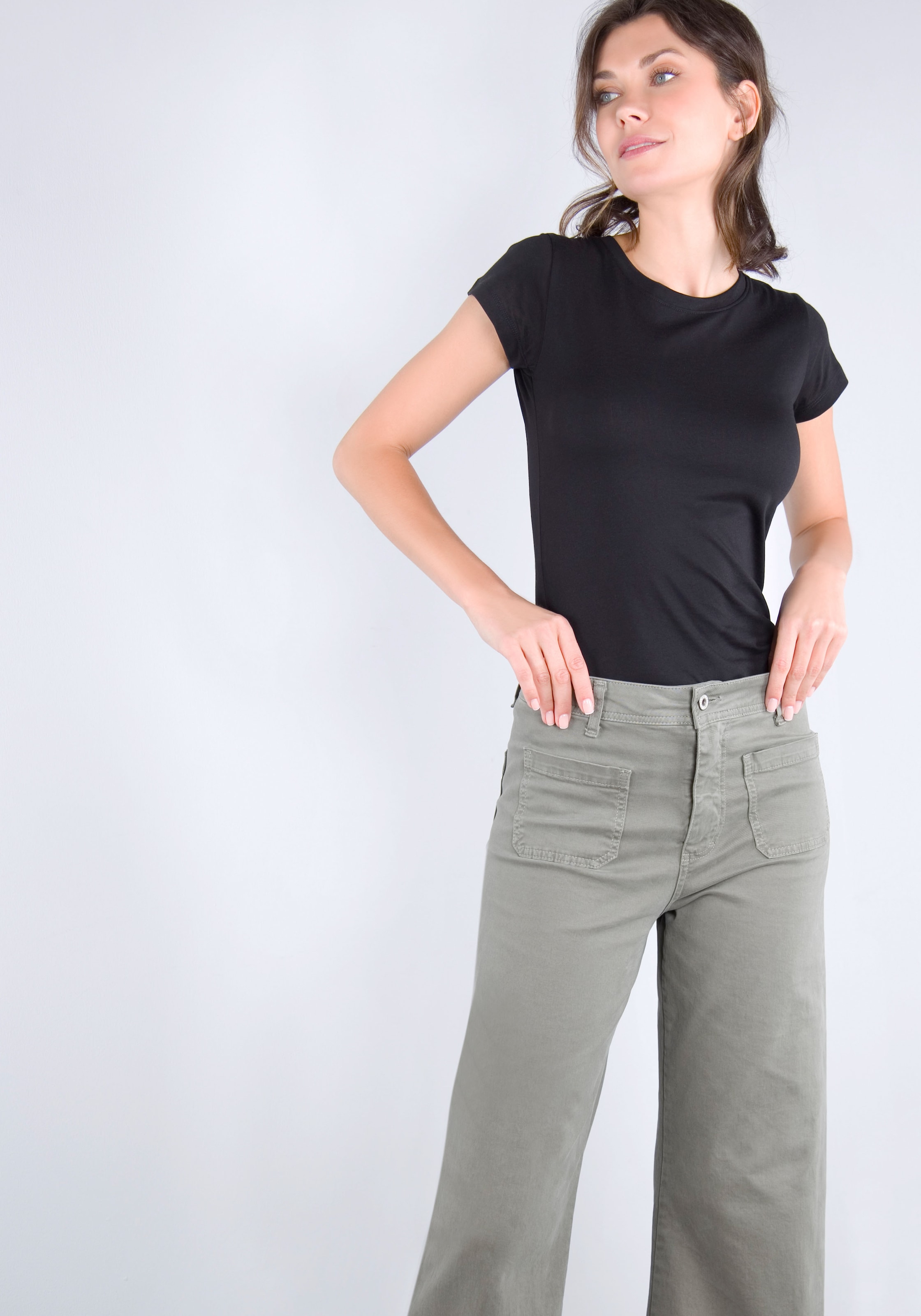 Please Jeans Schlaghose, aus hochwertigem Baumwollmix mit Stretch