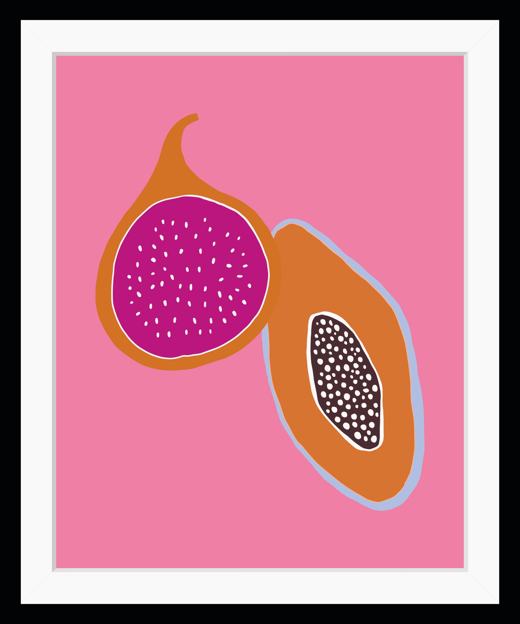queence Bild »Constantin«, Obst-Obst Bilder-Kunst-Lebensmittel-Orange, HD Premium Poster-Druck inkl. Holzrahmen