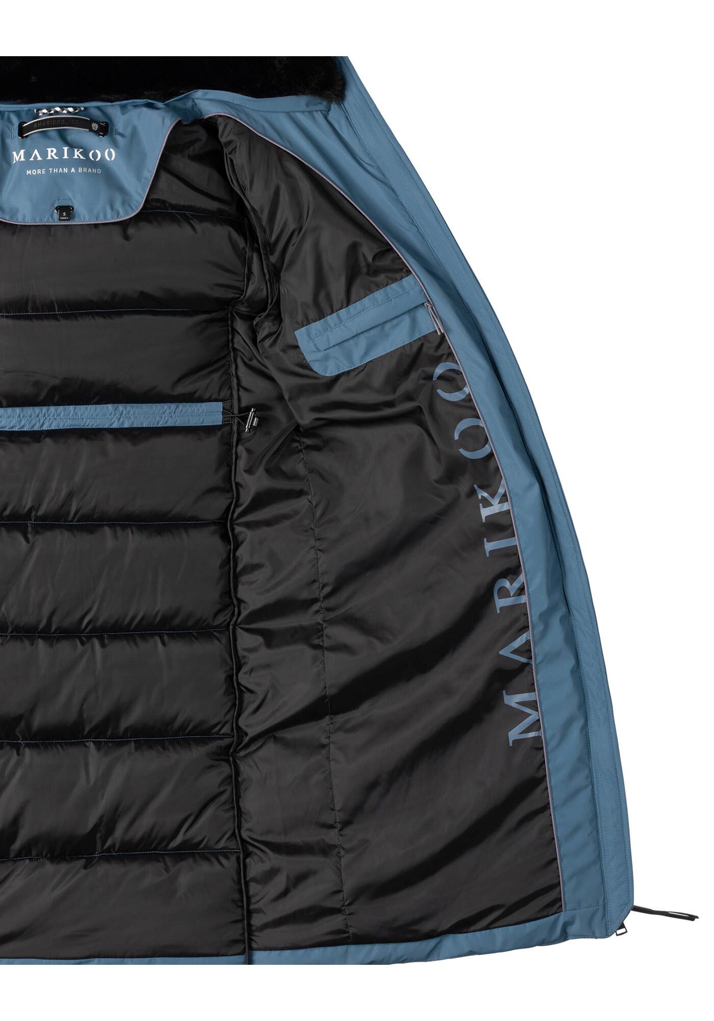 Marikoo Steppjacke »Zuraraa XVI« mit Kapuze langer Winter Mantel gesteppt