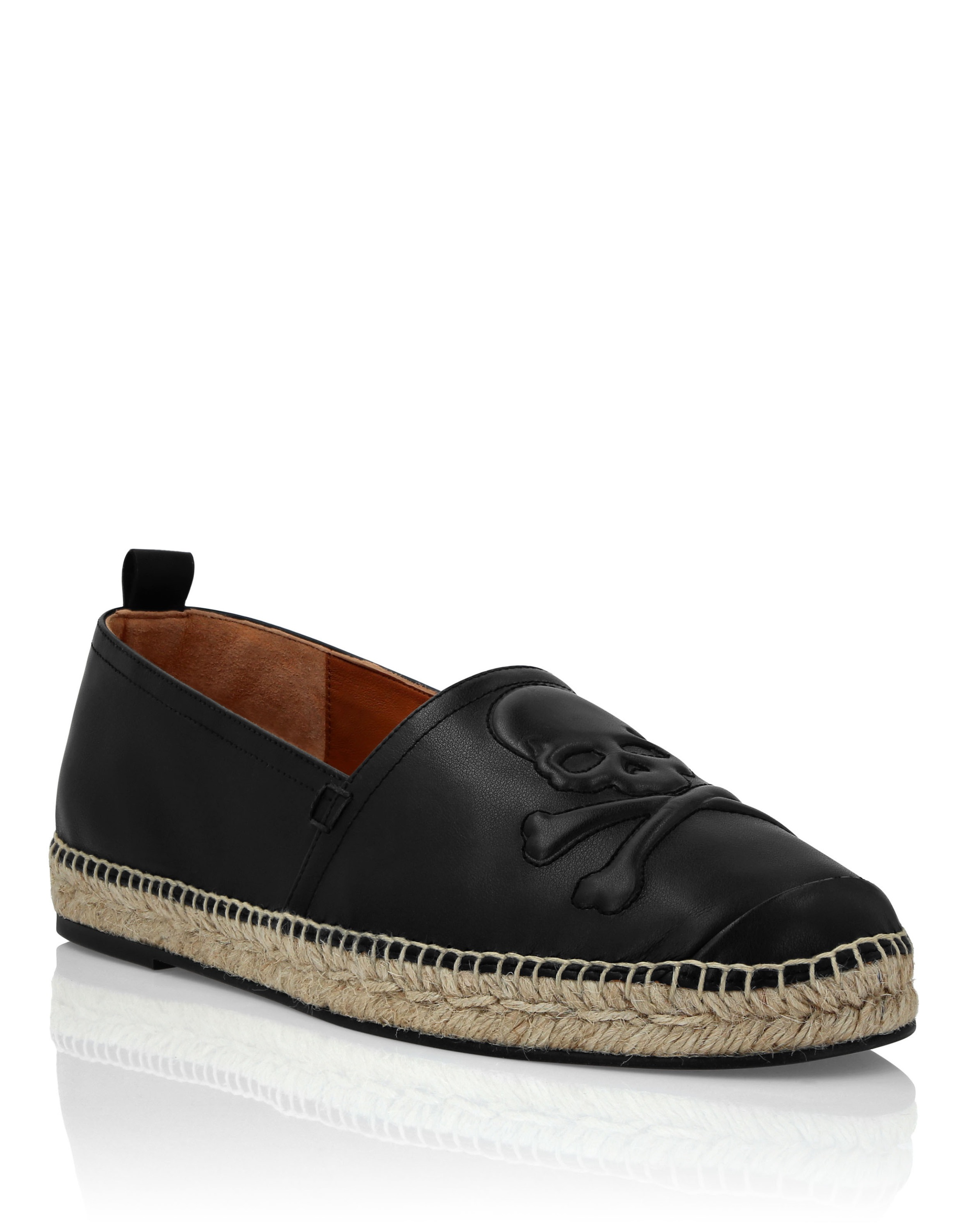 PHILIPP PLEIN Herren Espadrille "Skull", Gr. 40, schwarz, Schuhe