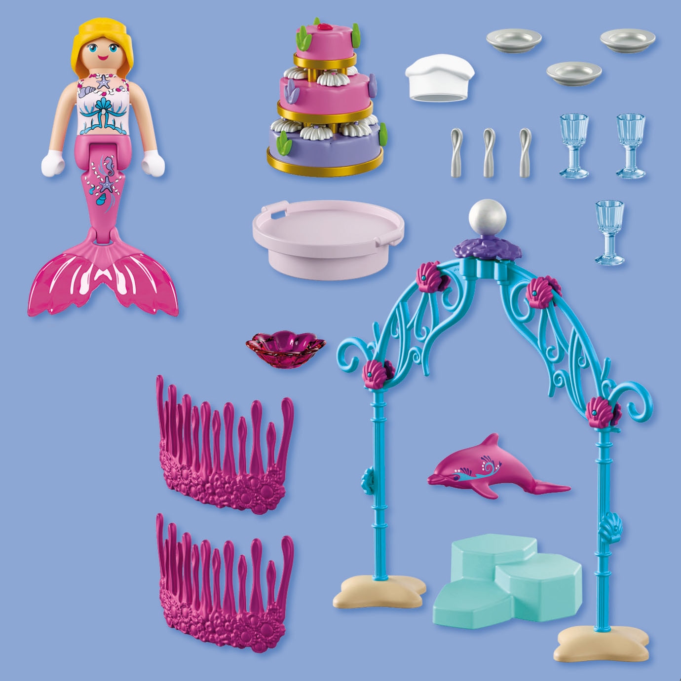 Playmobil® Konstruktions-Spielset »Unterwasserhochzeits-Buffet (72108), Fantasy & Magic«