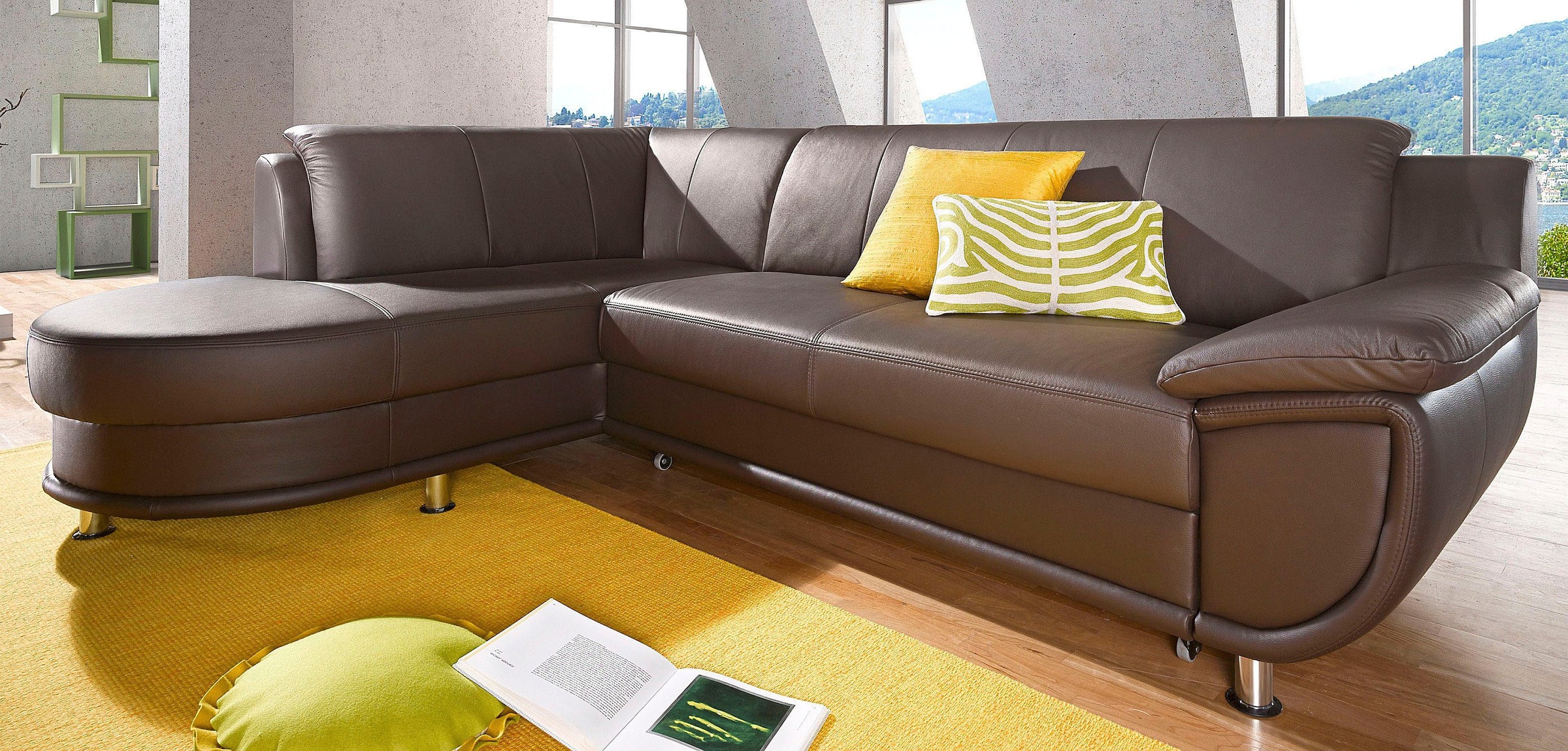 TRENDMANUFAKTUR Ecksofa "Rondo, zeitlos und elegant, bequem, L-Form", wahlw günstig online kaufen