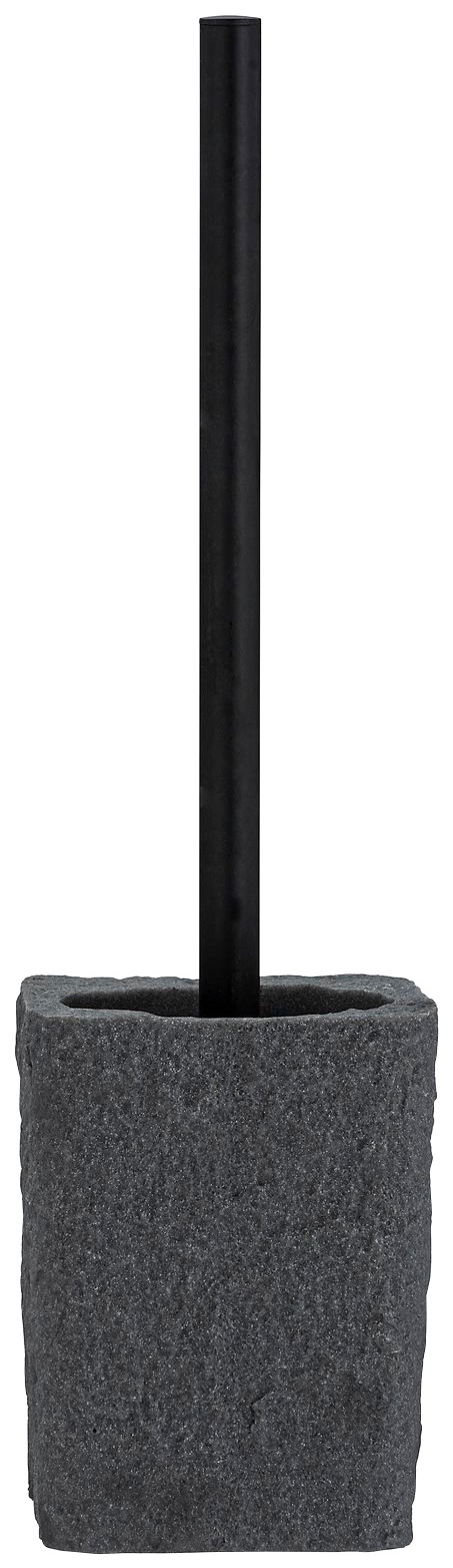 WENKO WC-Garnitur "Villata Grau" 1 Stk. aus Polyresin (Kunststein) günstig online kaufen