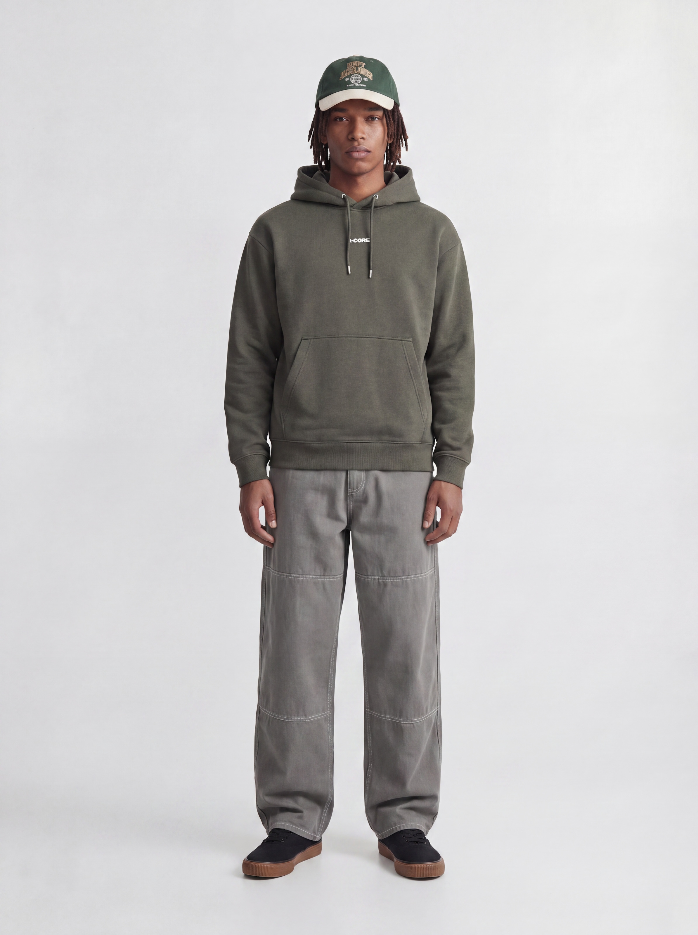 Jack & Jones Kapuzensweatshirt »JCOCLUB BACK SCRIPT PRINT SWEAT HOOD SN«, Baumwollmischung, loose fit
