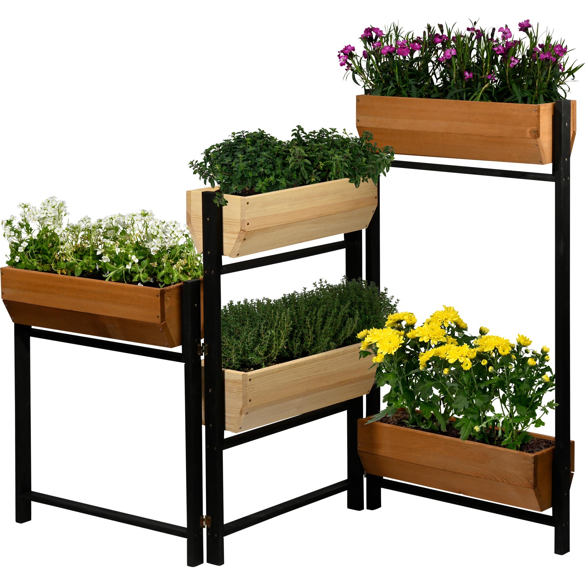 dobar Hochbeet "Vertikalbeet "Flexi" 5-stufig" ca. 165 x 18 x 105 cm (L x B günstig online kaufen